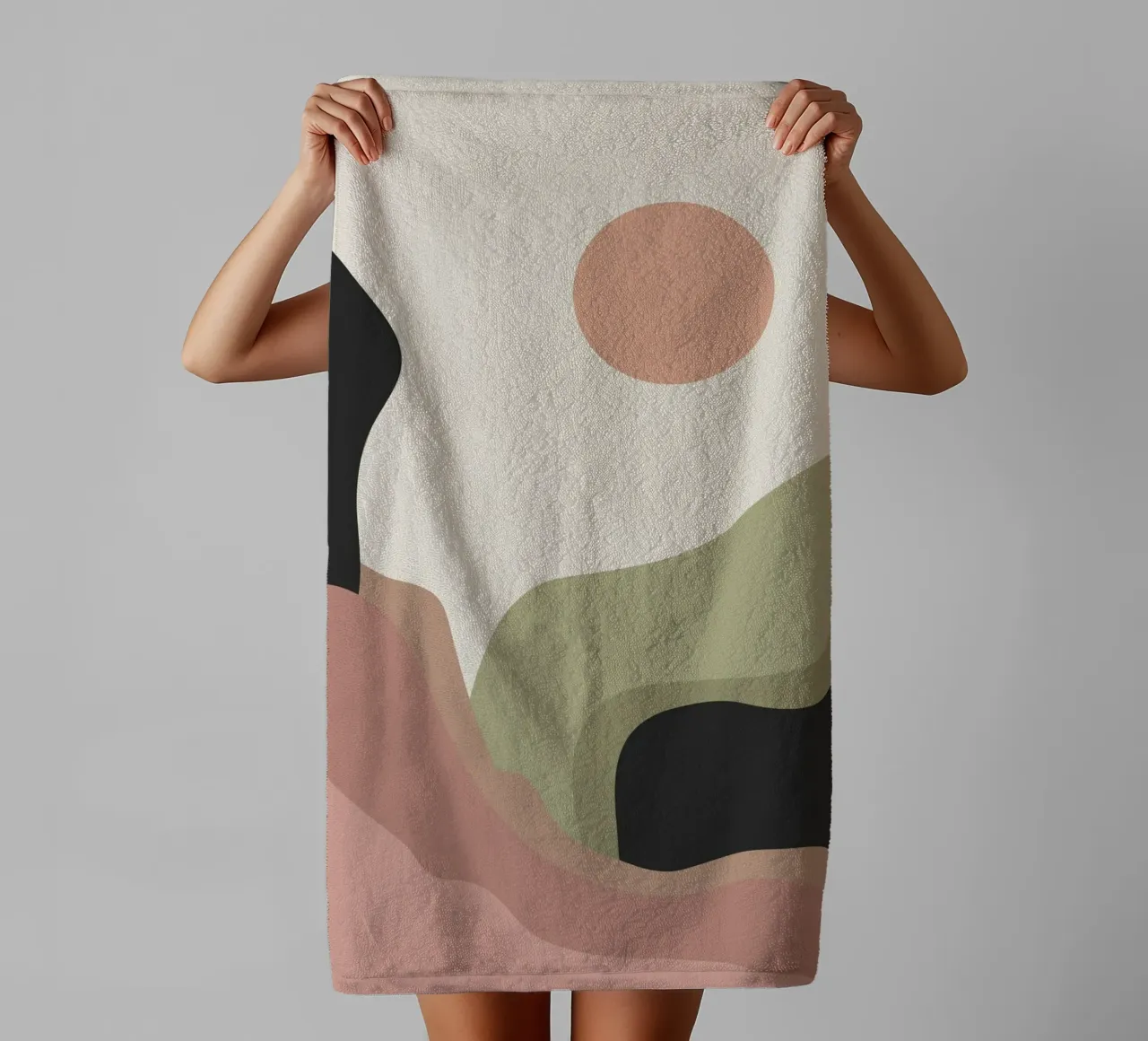 Dove si incontrano le morbide colline asciugamano da bagno da LeaDArt