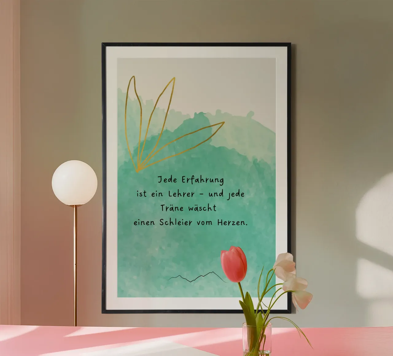 Erfahrung poster with wooden frame by AESTHETIC VIBES by Isabel