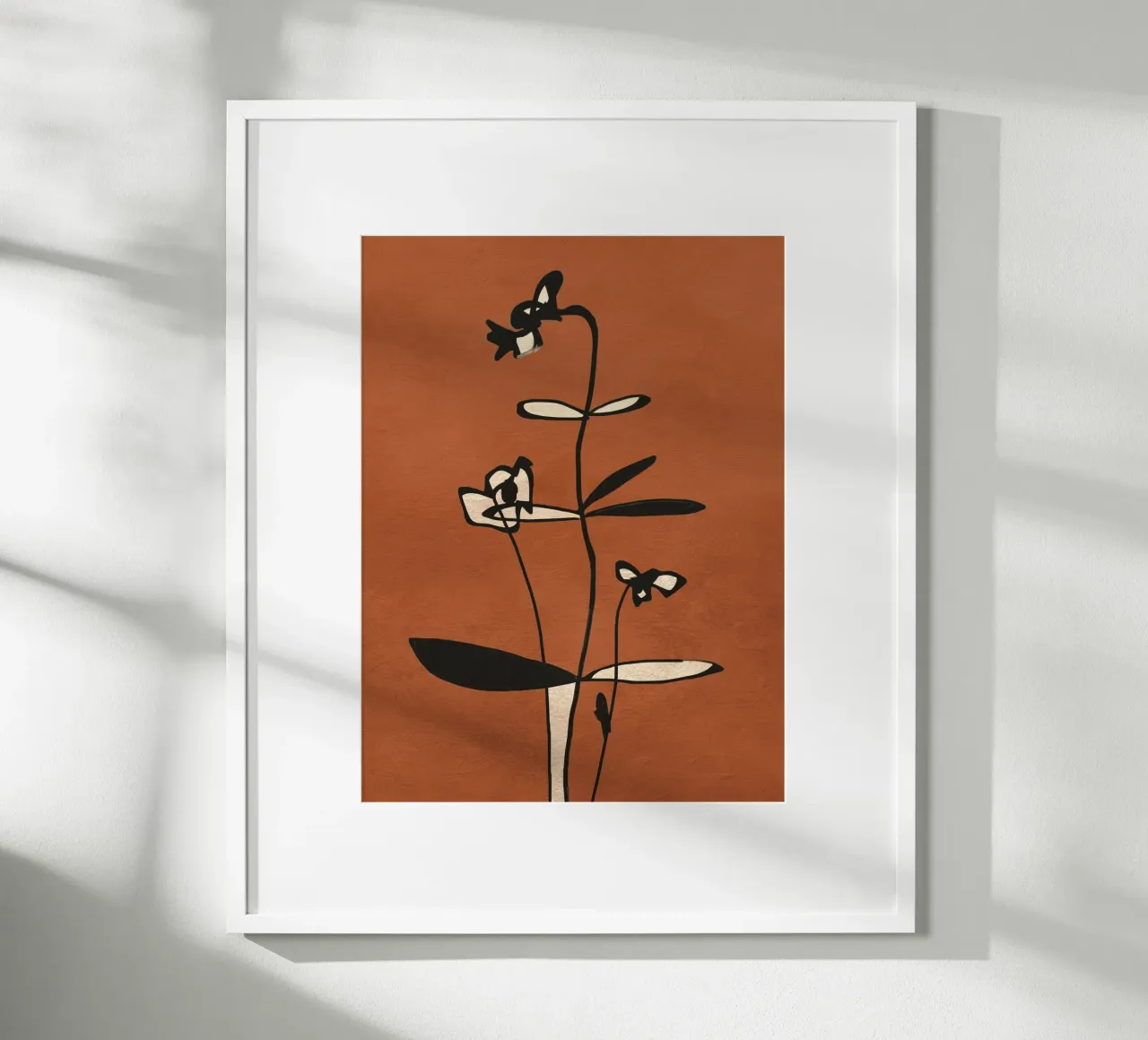 Fiori di terracotta poster con telaio in alluminio da LeaDArt