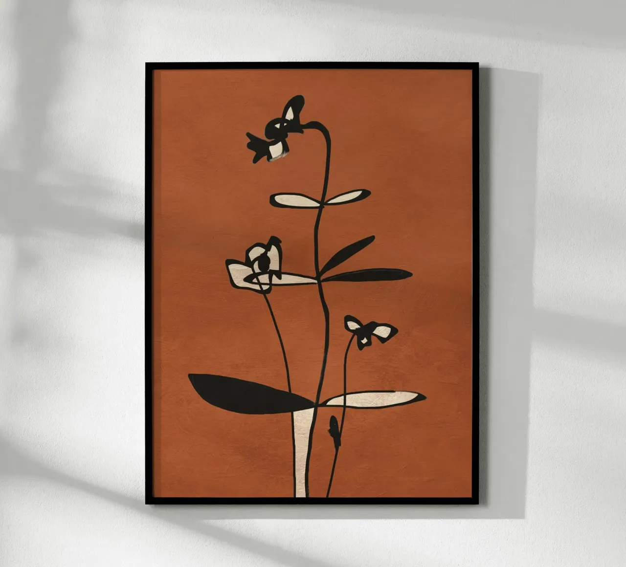 Fiori di terracotta poster con telaio in alluminio da LeaDArt