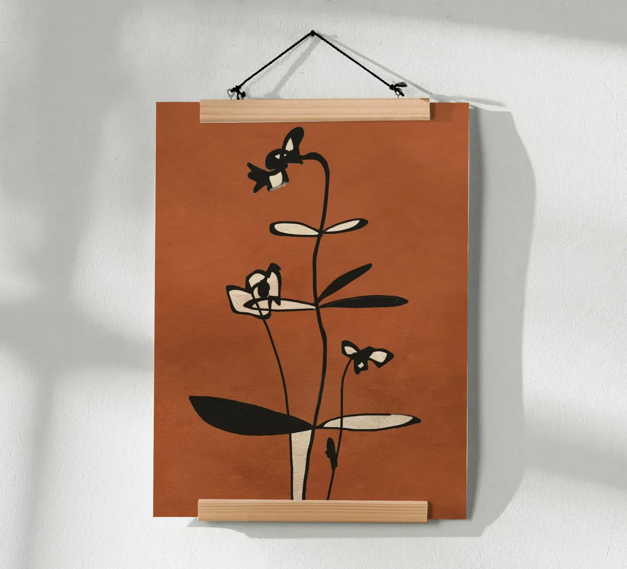 Fiori di terracotta poster con telaio in alluminio da LeaDArt