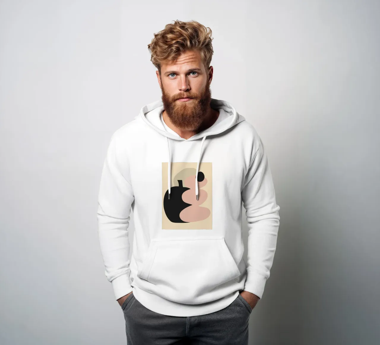 Ancora astrazione felpa con cappuccio da LeaDArt
