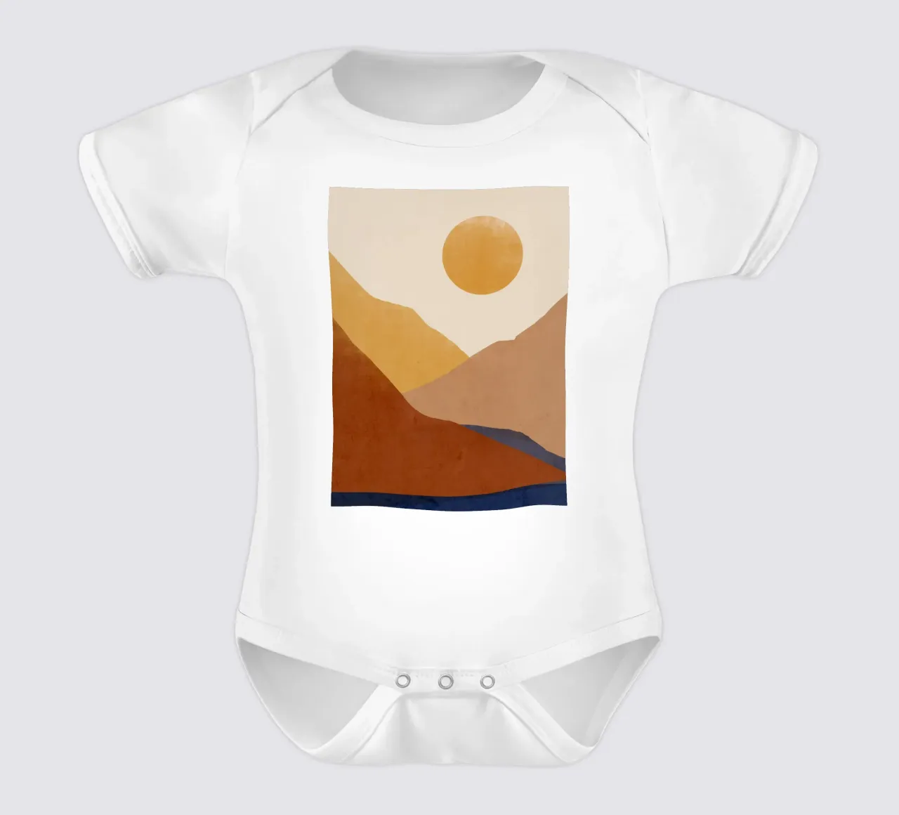 Modern abstract landschap babyrompertje korte mouwen van LeaDArt