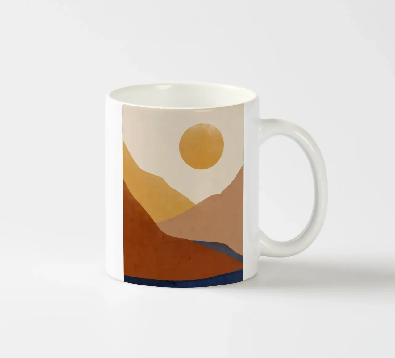 Modern abstract landschap keramische mok van LeaDArt