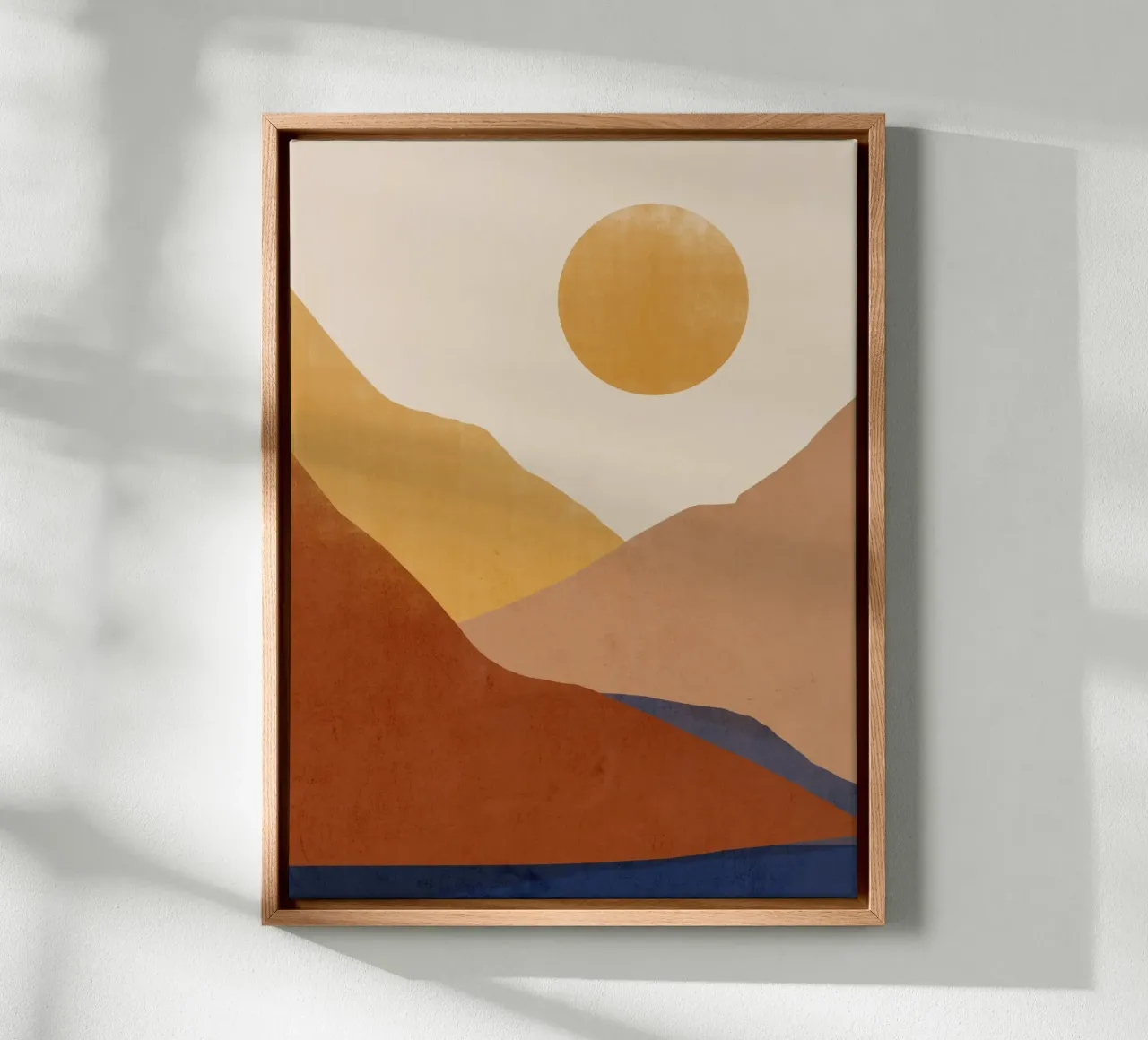 Modern abstract landschap canvas van LeaDArt