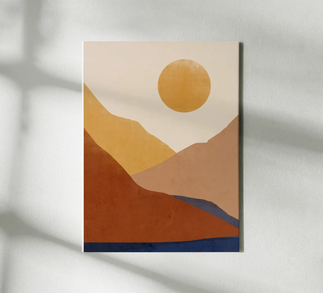 Modern abstract landschap canvas van LeaDArt