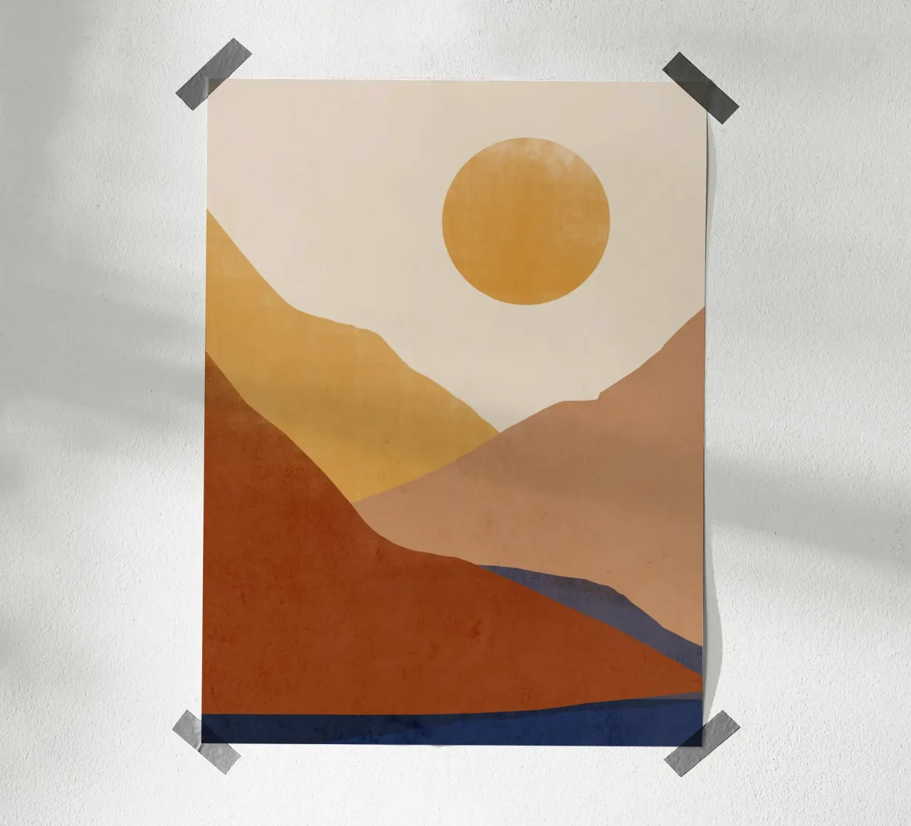 Paysage abstrait moderne poster de LeaDArt