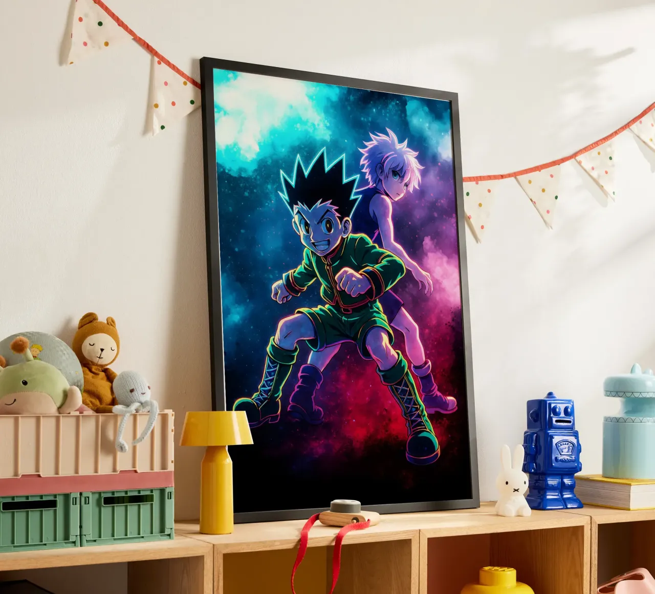 Anima di cacciatore x cacciatore poster con telaio in alluminio da DGSoulheroes