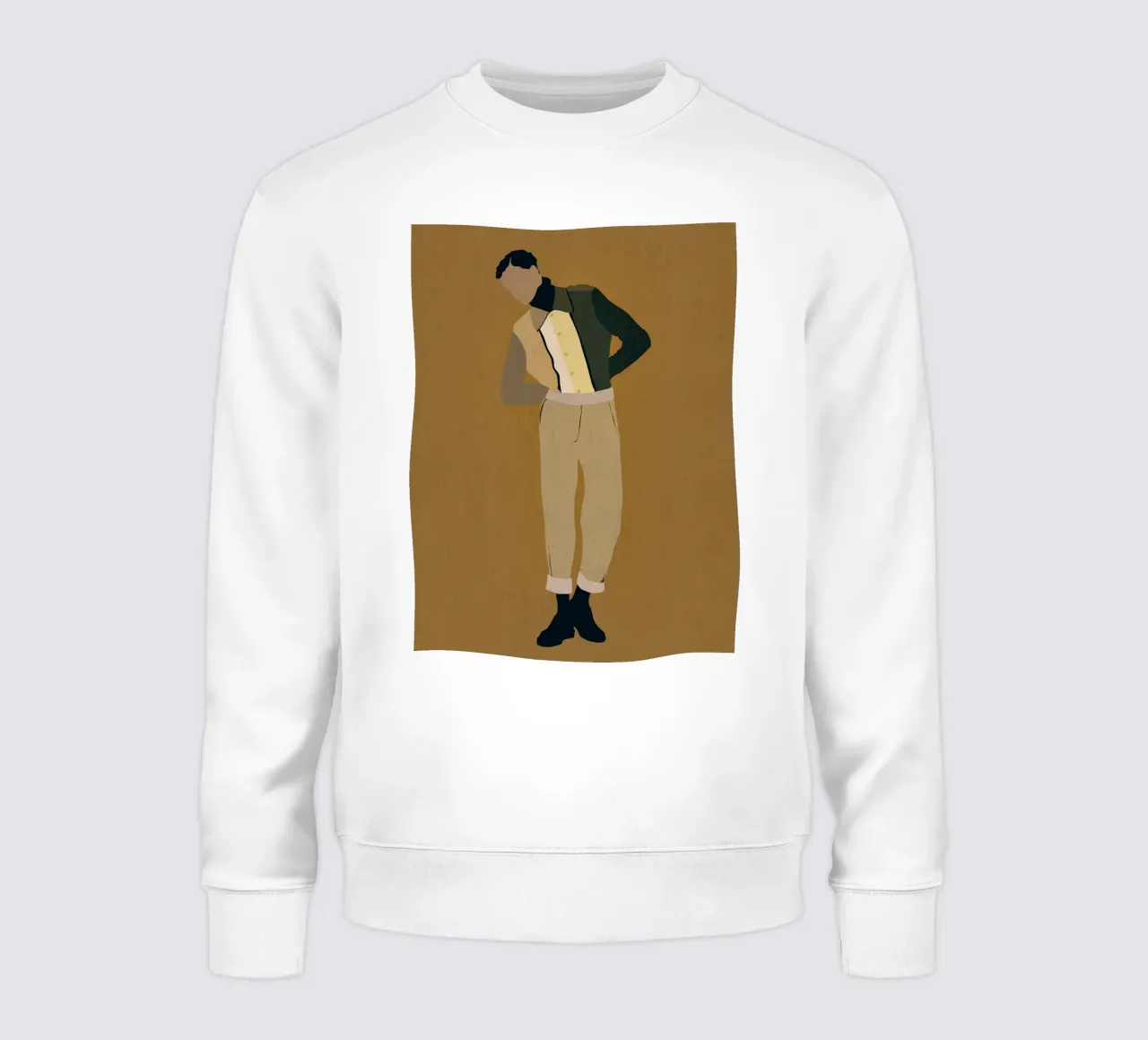 Uomo in beige felpa da LeaDArt