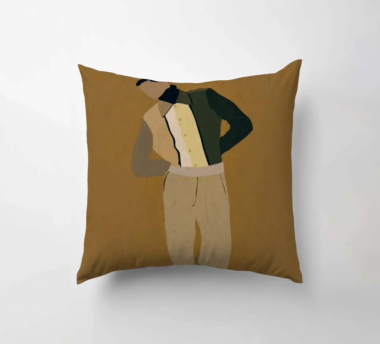 Uomo in beige cuscino da LeaDArt
