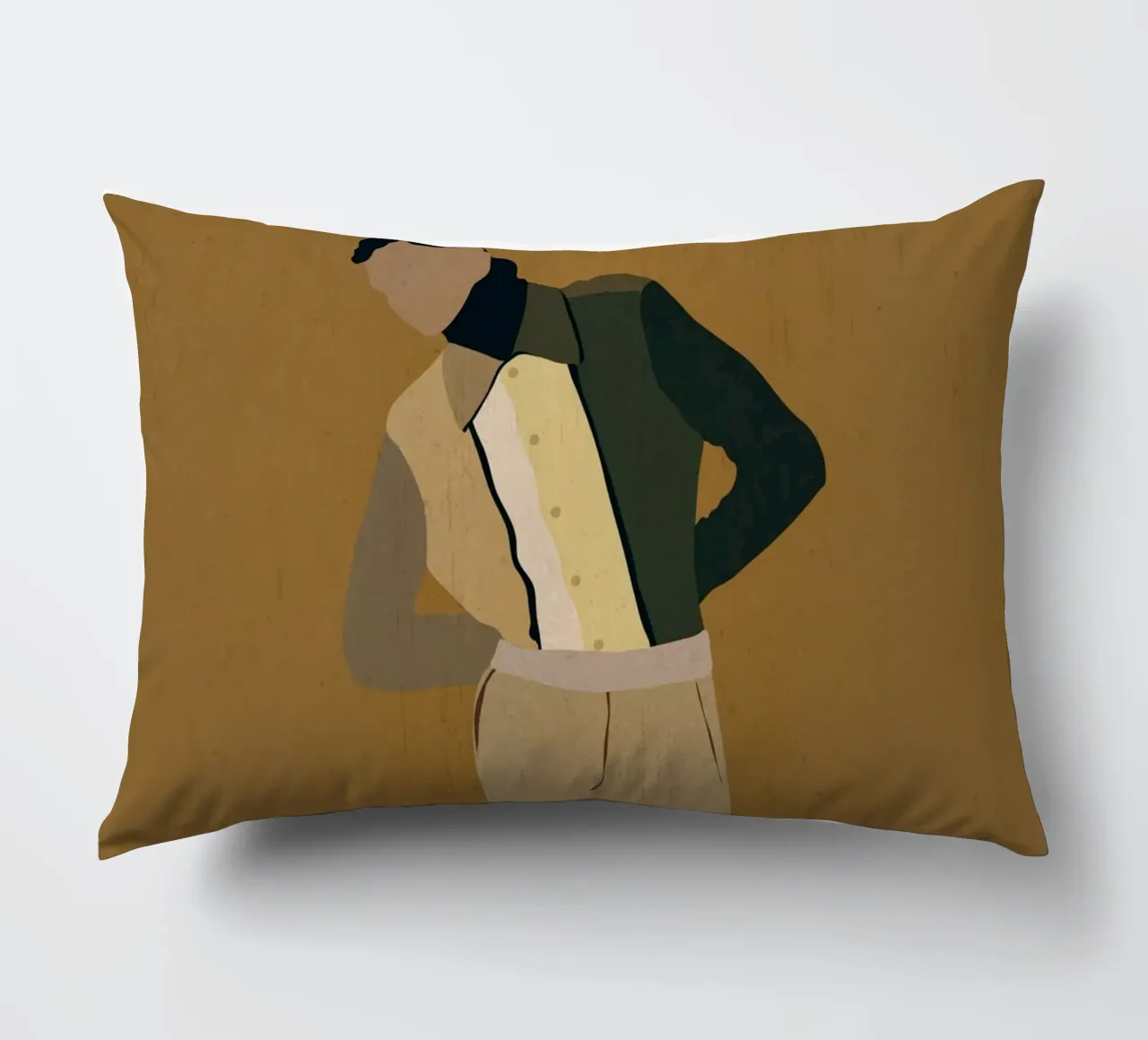 Uomo in beige cuscino da LeaDArt