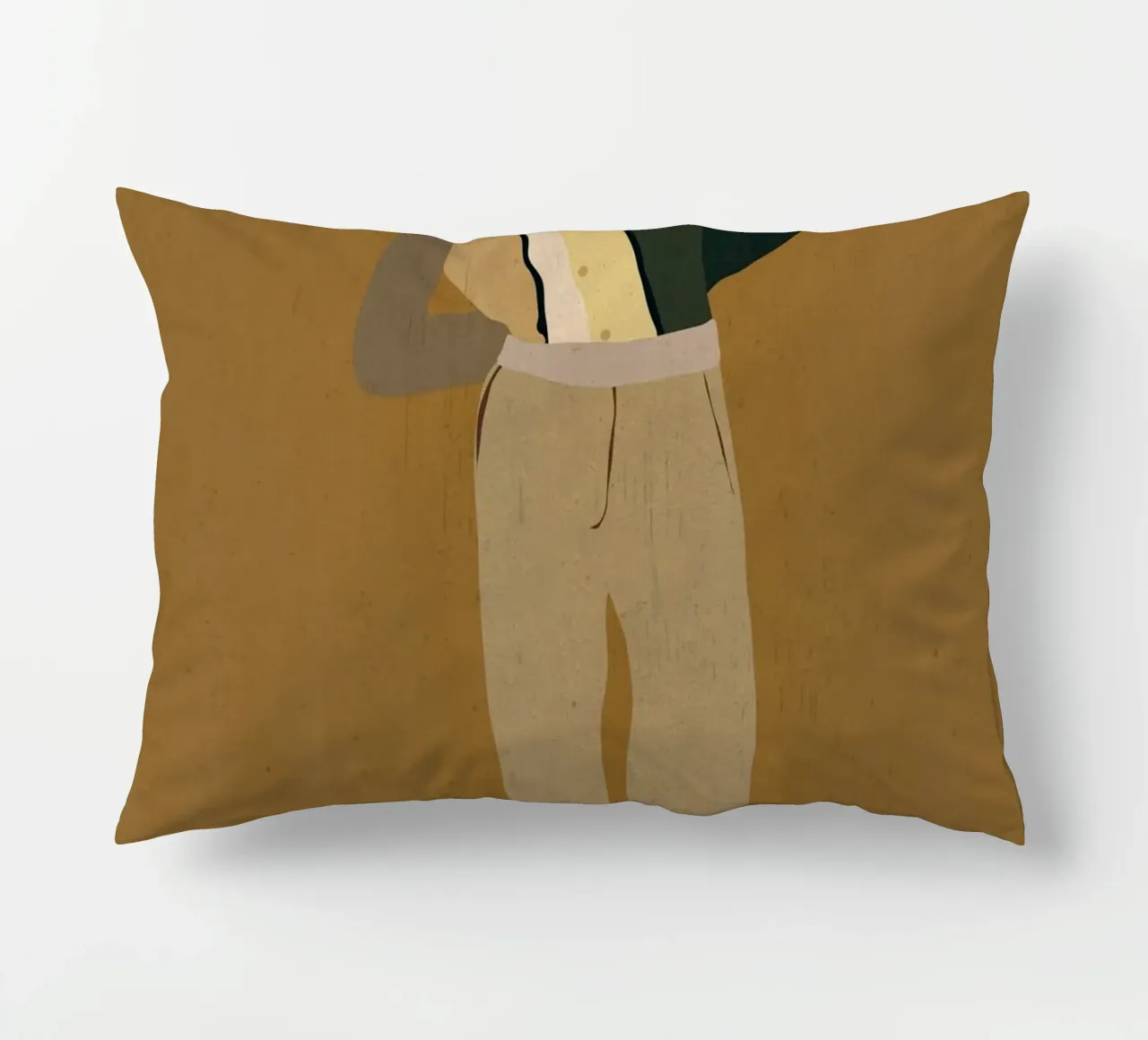 Uomo in beige cuscino da LeaDArt