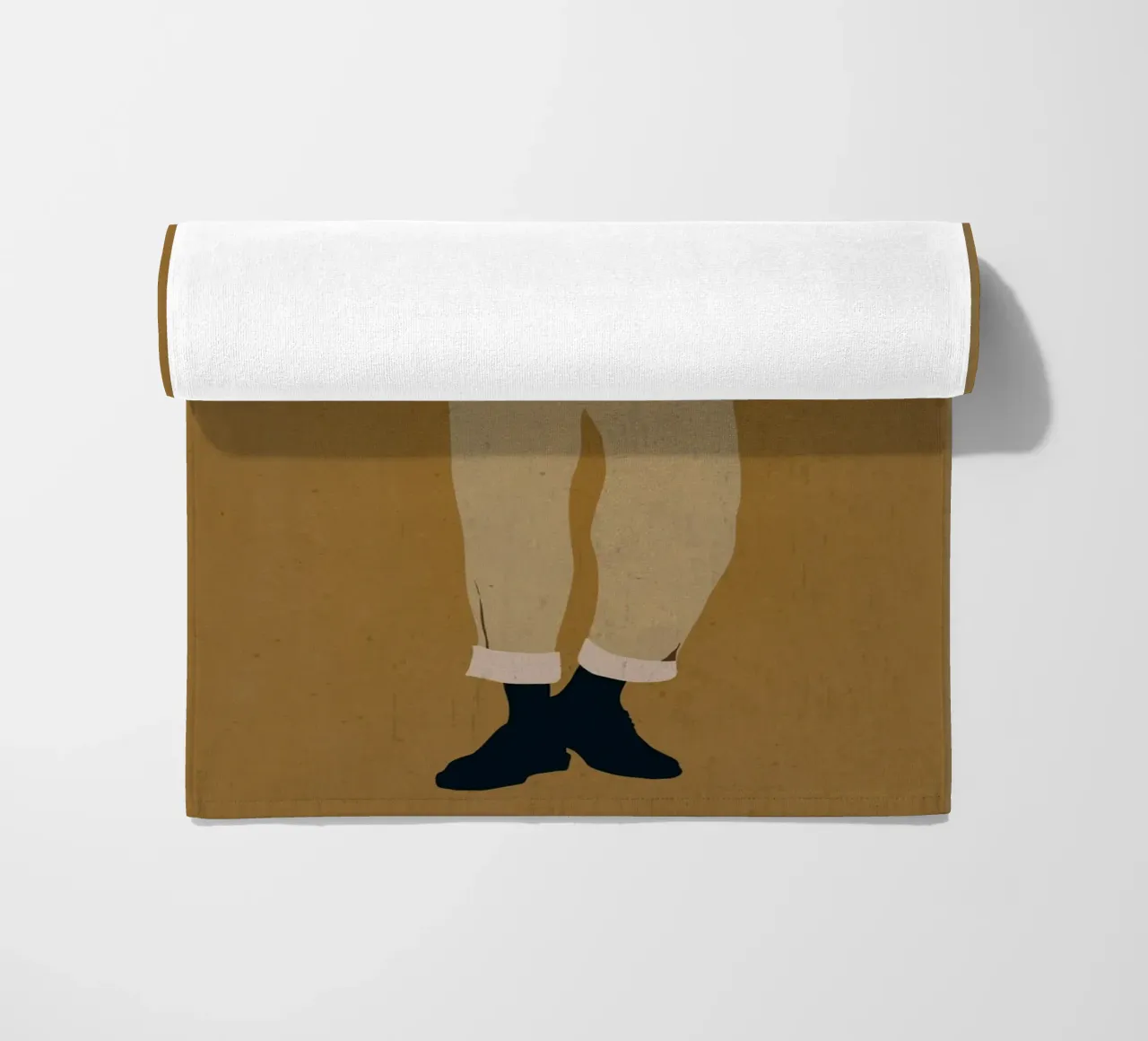 Uomo in beige telo mare da LeaDArt