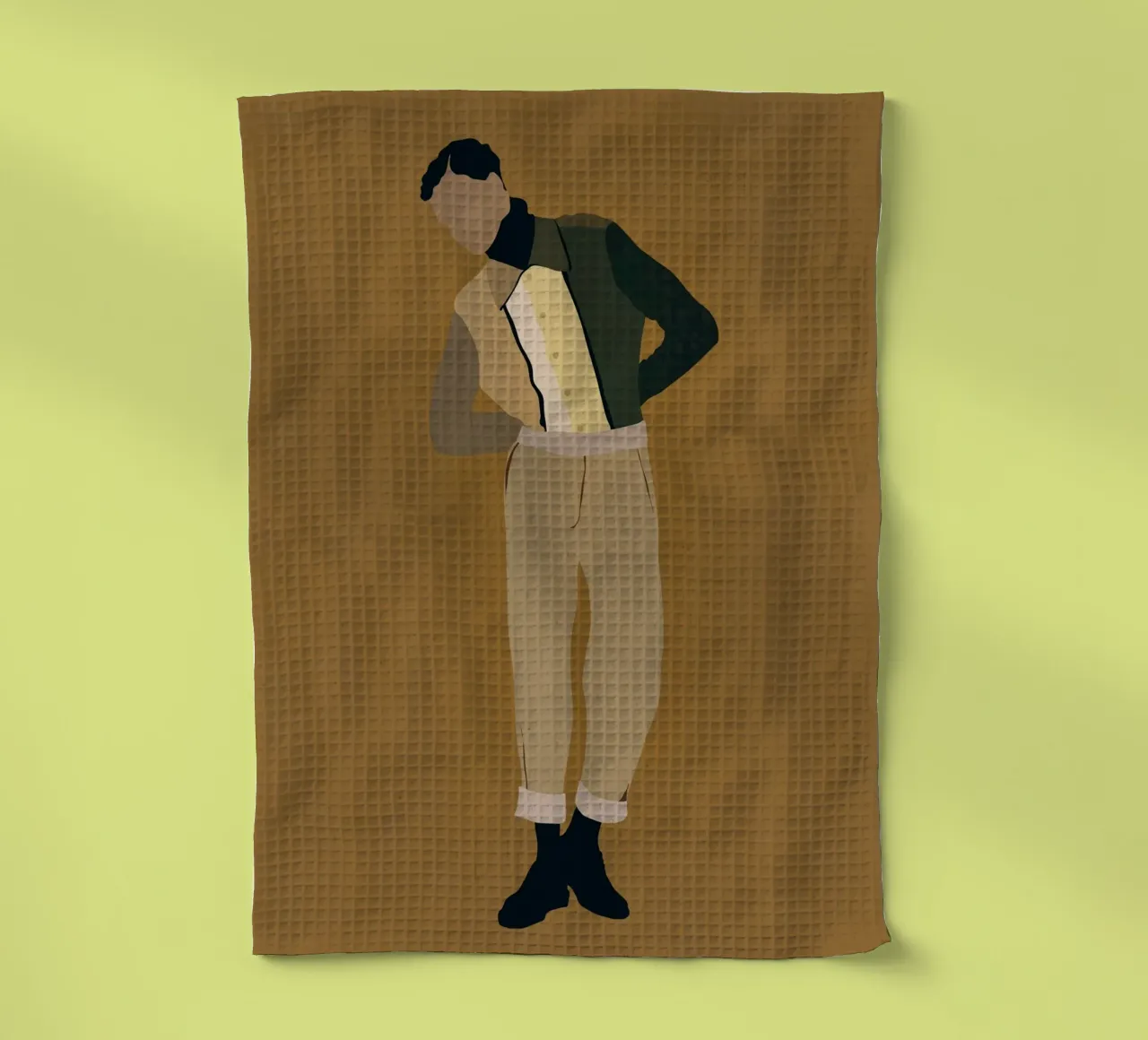 Uomo in beige canovaccio da cucina da LeaDArt