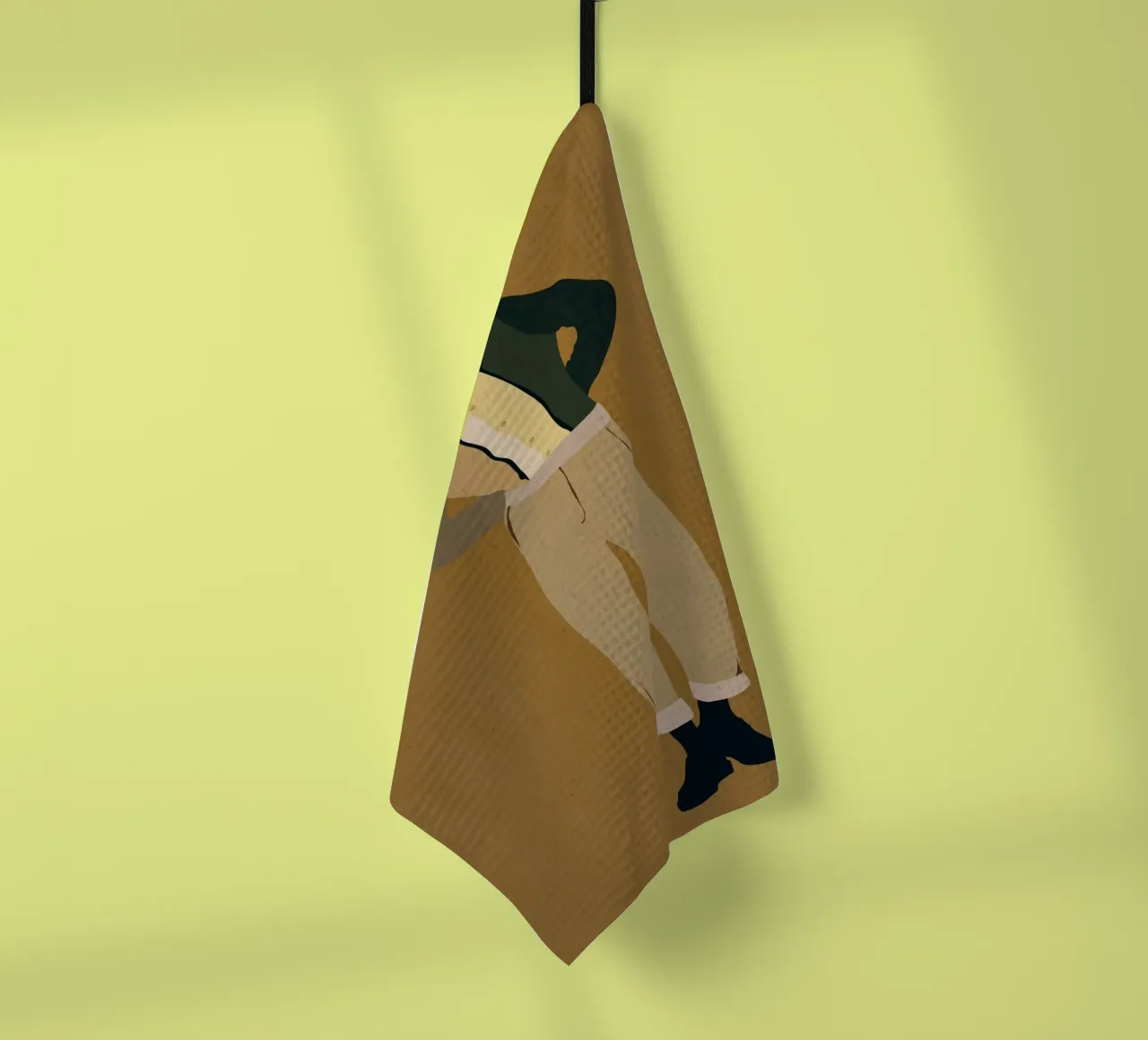 Uomo in beige canovaccio da cucina da LeaDArt