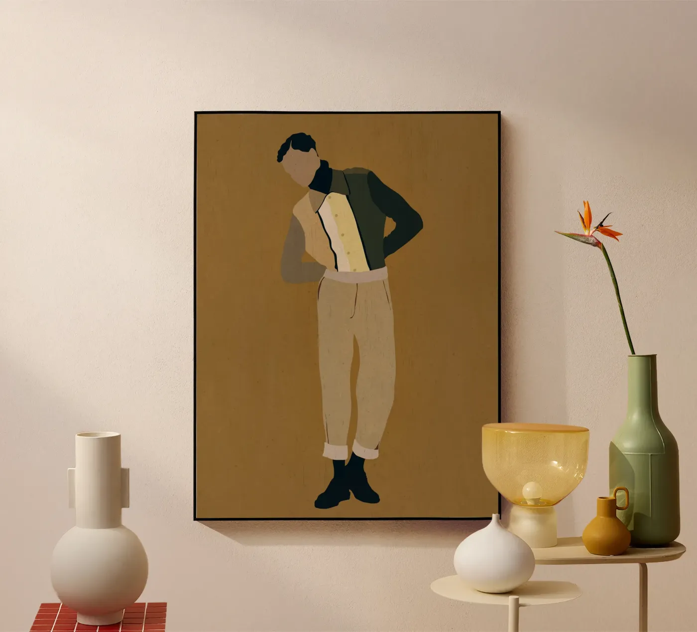 Uomo in beige plexiglass da LeaDArt