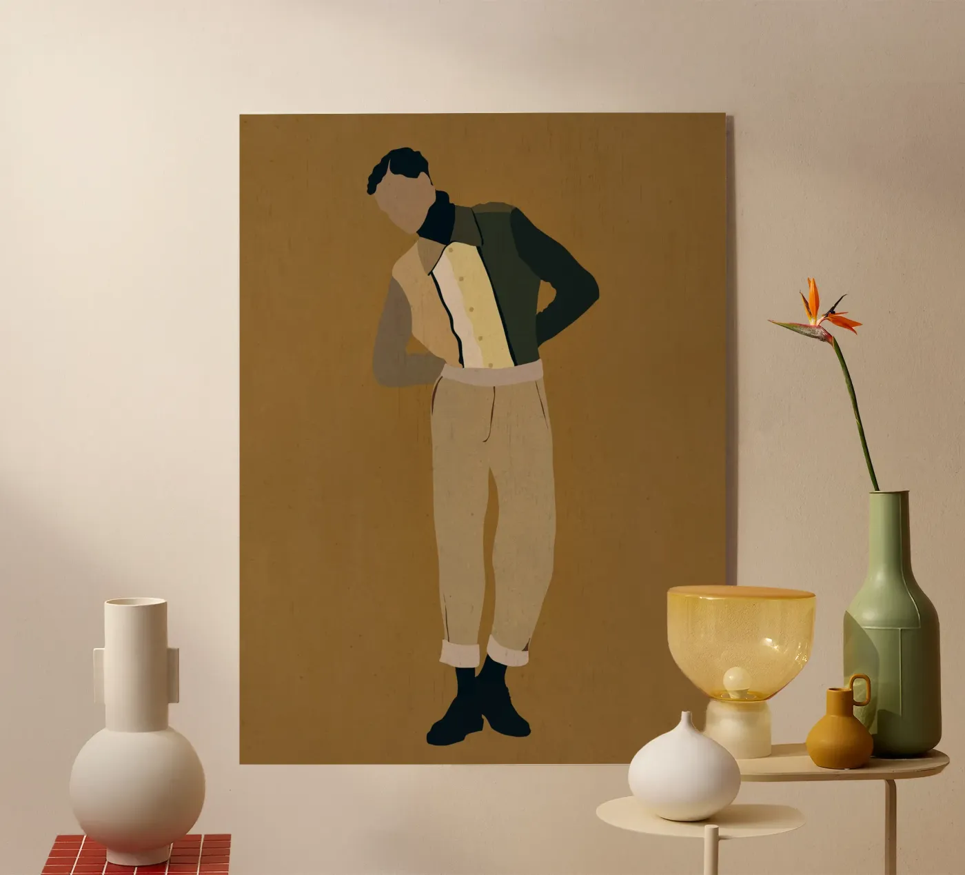 Uomo in beige plexiglass da LeaDArt