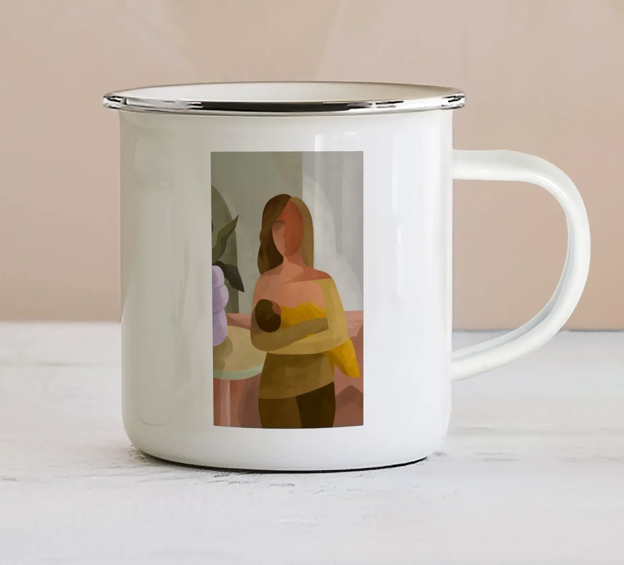 The Strong Mother tazza in smalto da Goed Blauw