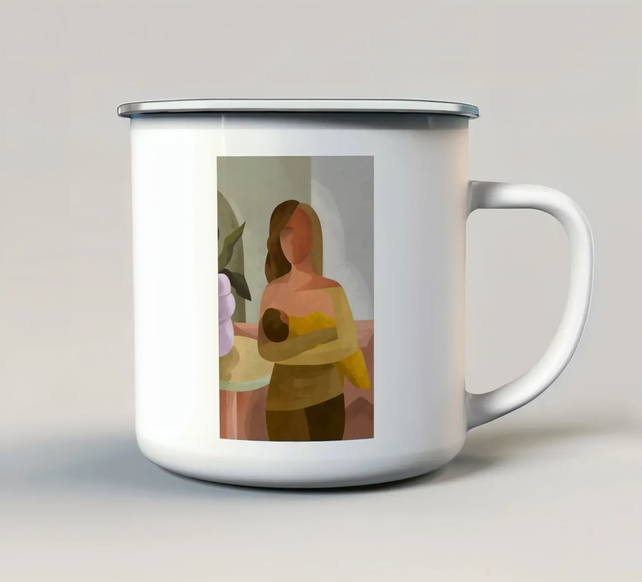 The Strong Mother tazza in smalto da Goed Blauw