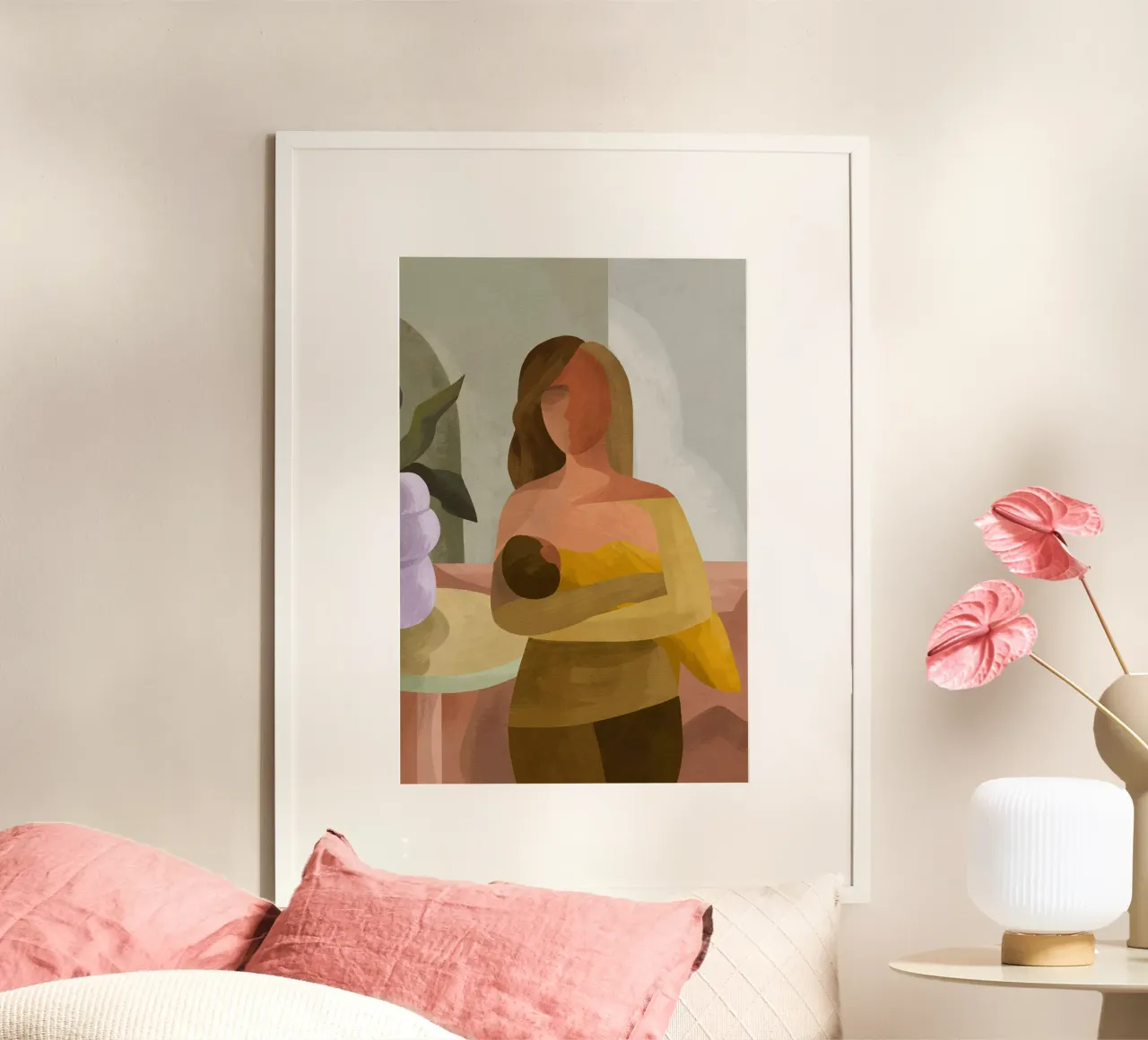 The Strong Mother poster con telaio in alluminio da Goed Blauw