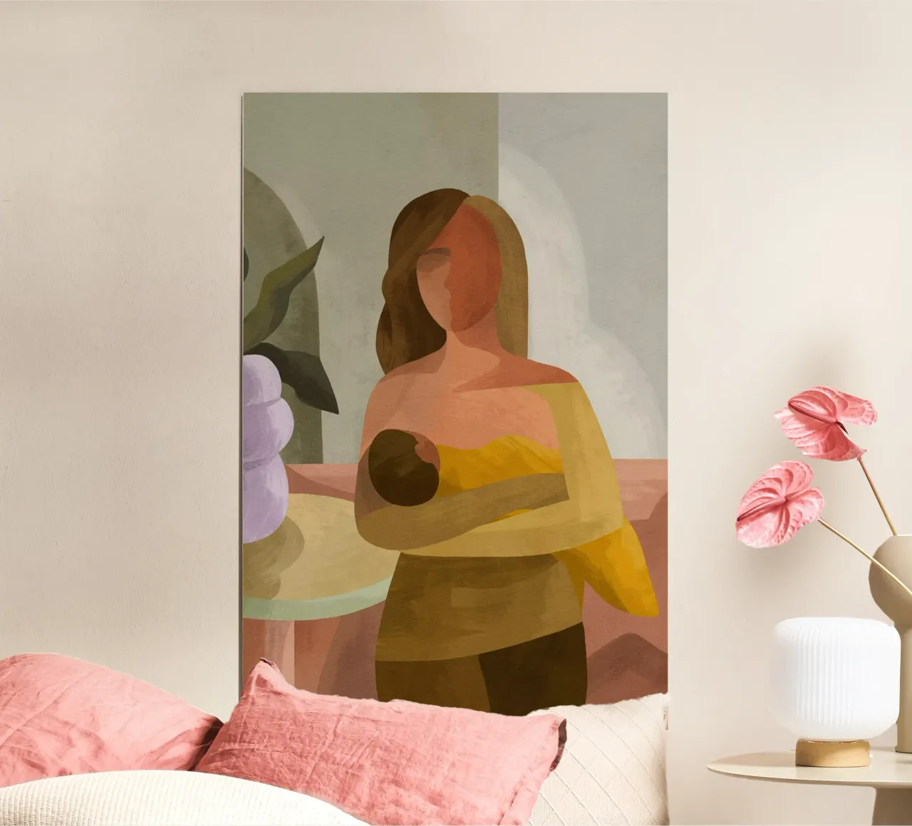 The Strong Mother poster con telaio in alluminio da Goed Blauw