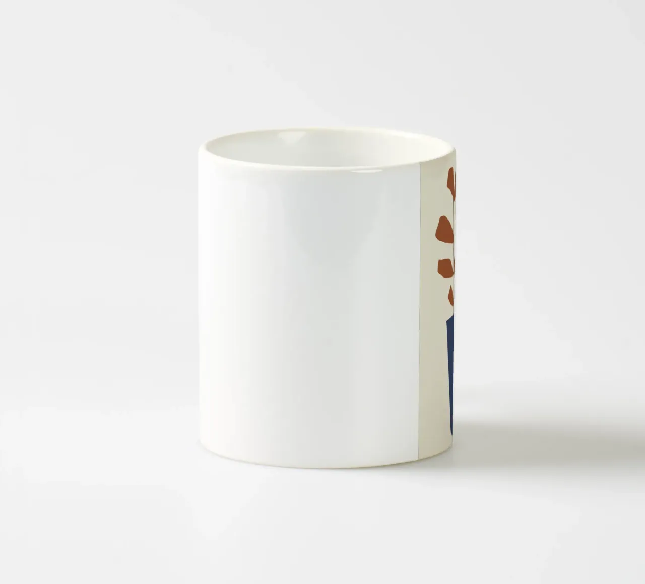 Sole e foglie tazza in ceramica da LeaDArt