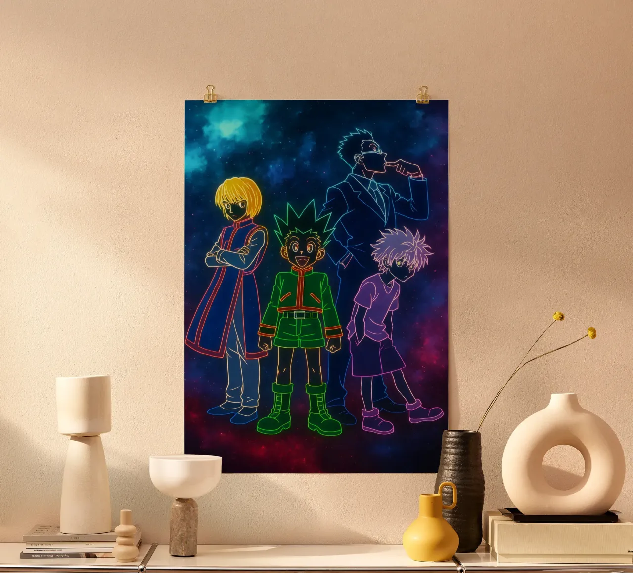 Soul Of hunter x hunter poster con telaio in legno da DGSoulheroes