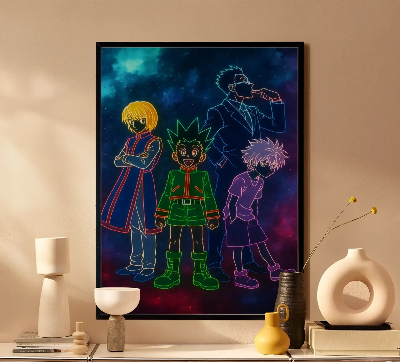 Soul Of hunter x hunter poster con telaio in legno da DGSoulheroes