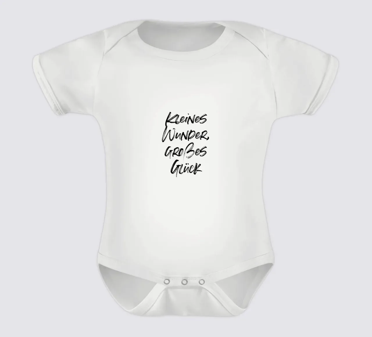 Kleines Wunder, großes Glück. | minimalistic design body neonato maniche corte da just typo