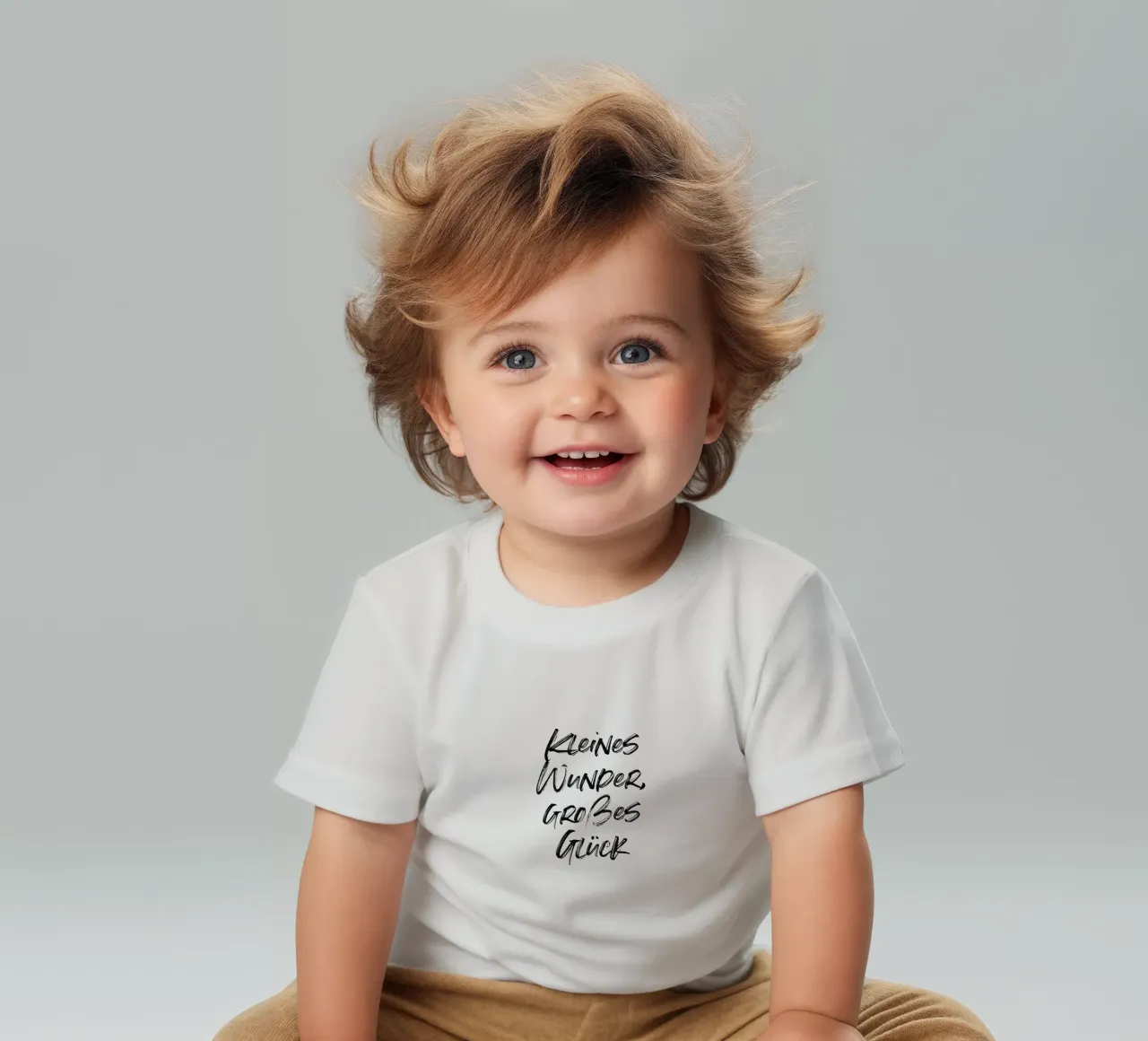 Kleines Wunder, großes Glück. | minimalistic design maglietta neonato da just typo