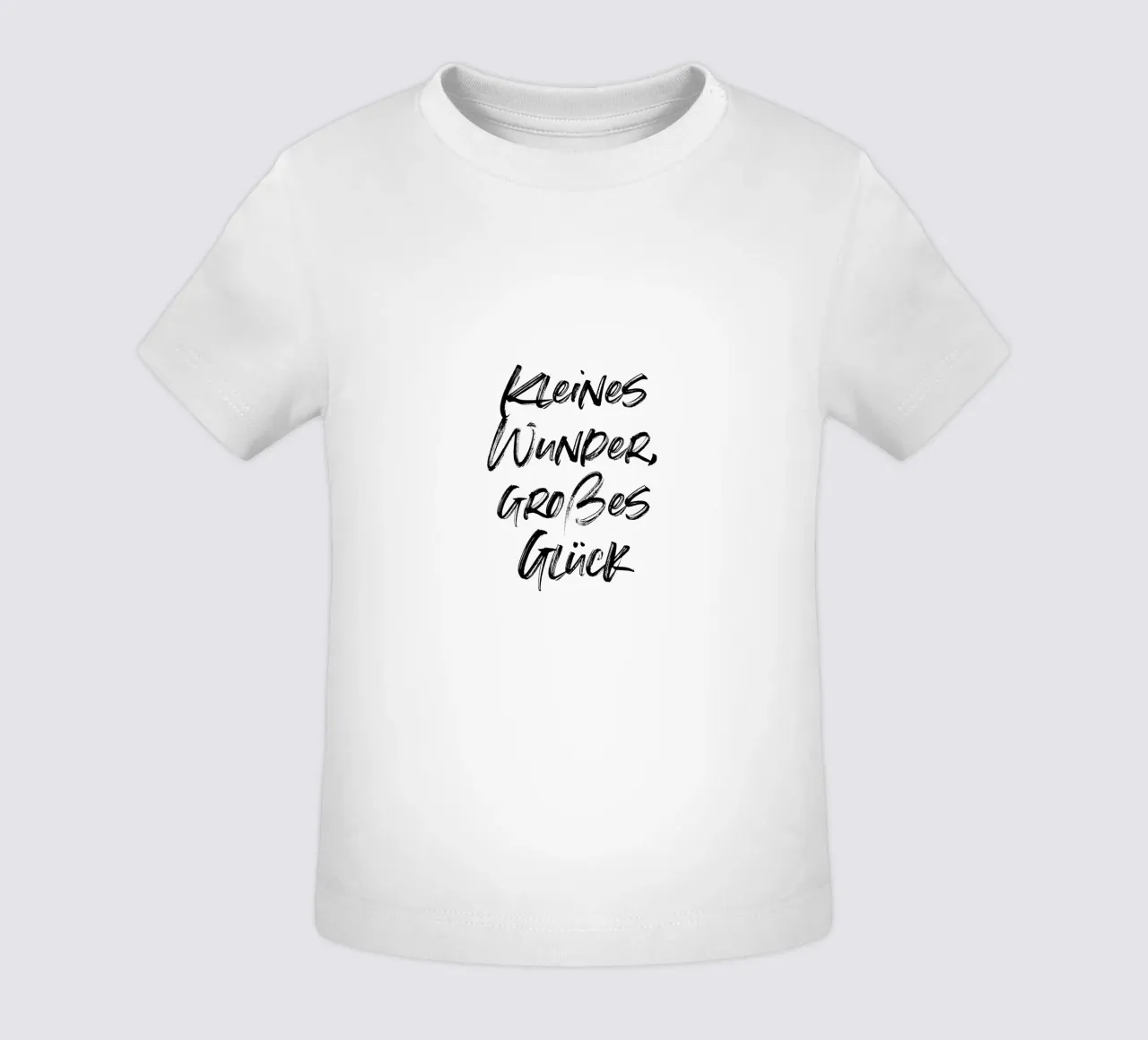 Kleines Wunder, großes Glück. | minimalistic design maglietta neonato da just typo