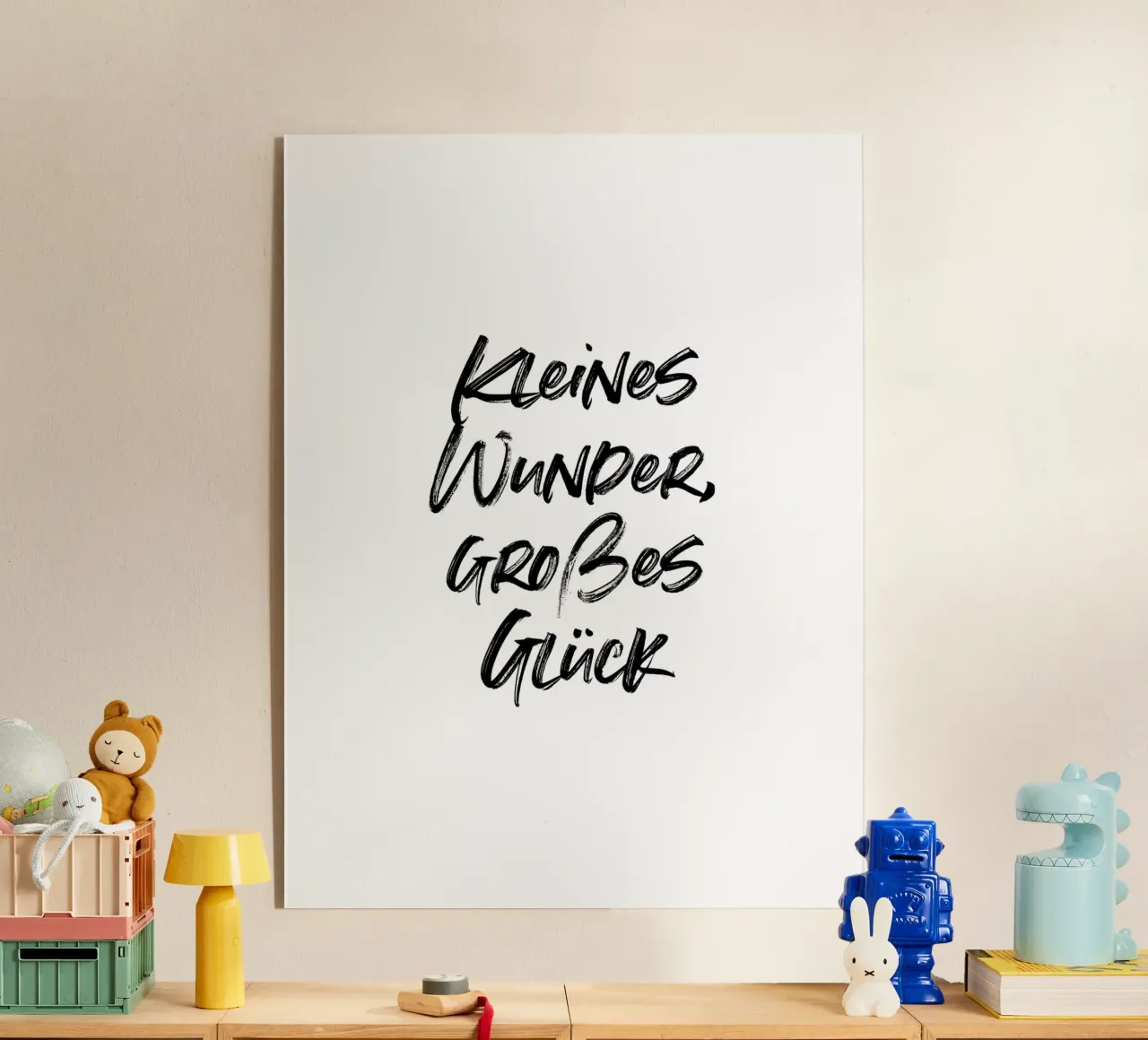 Kleines Wunder, großes Glück. | minimalistic design acrylic glass by just typo