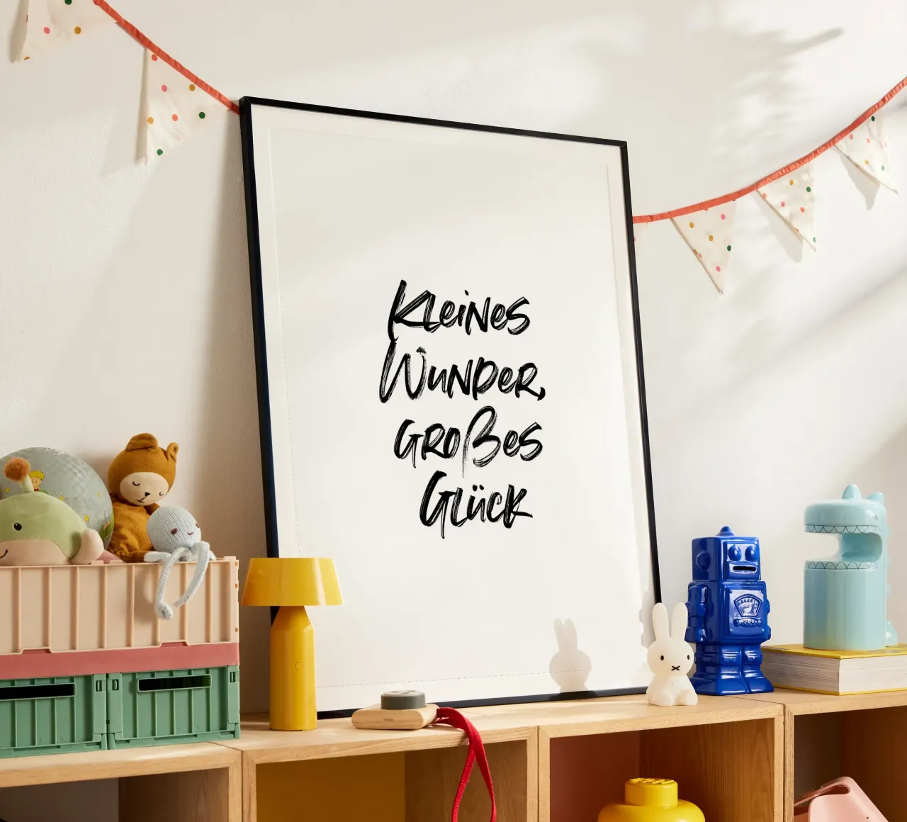 Kleines Wunder, großes Glück. | minimalistic design poster da just typo