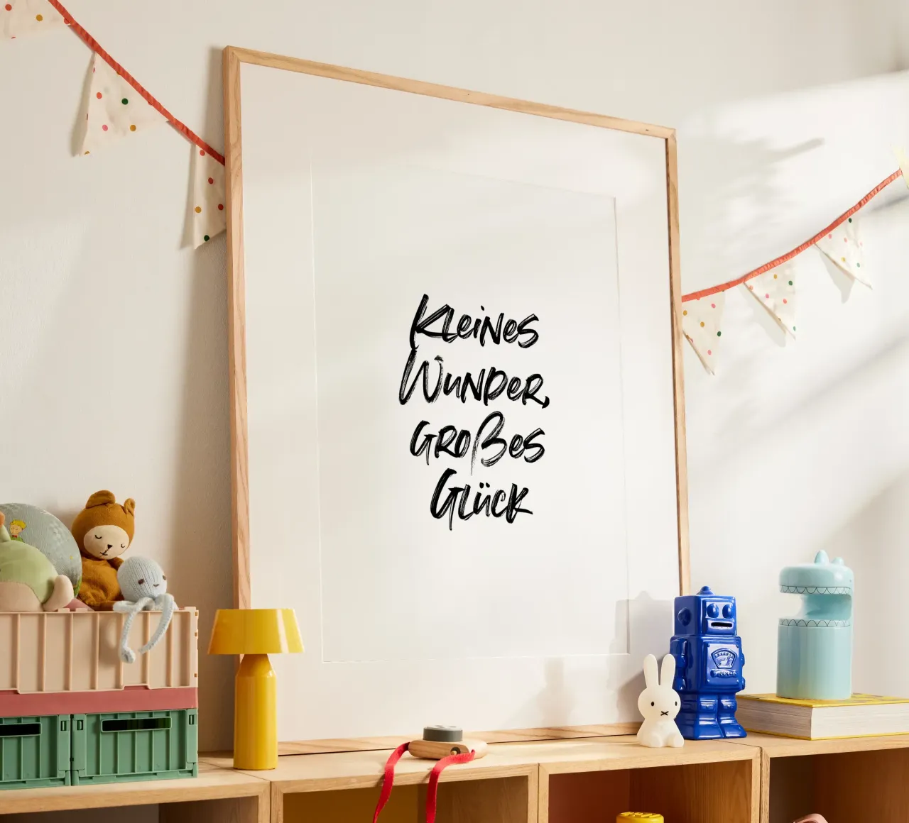 Kleines Wunder, großes Glück. | minimalistic design poster da just typo