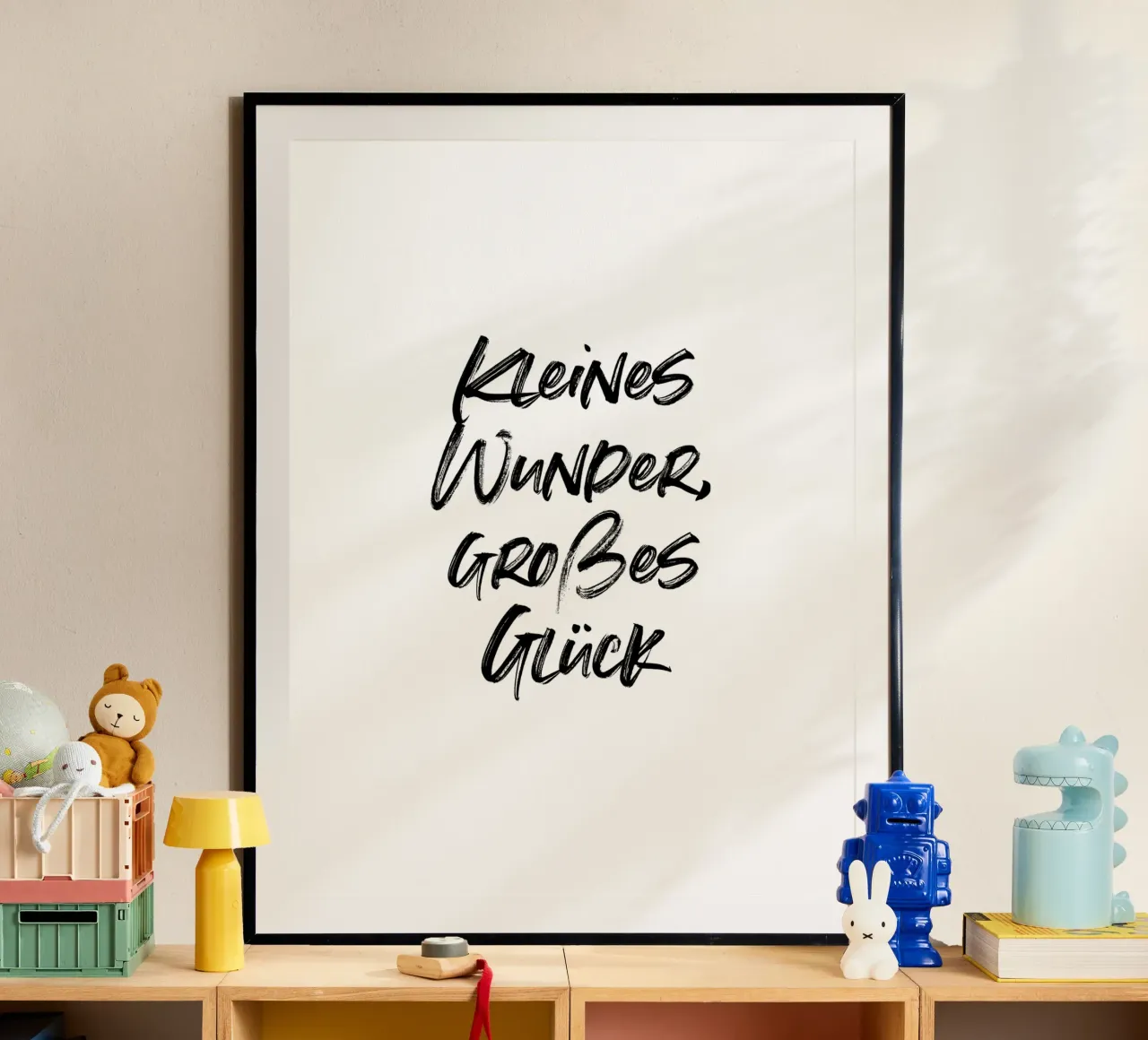 Kleines Wunder, großes Glück. | minimalistic design poster da just typo