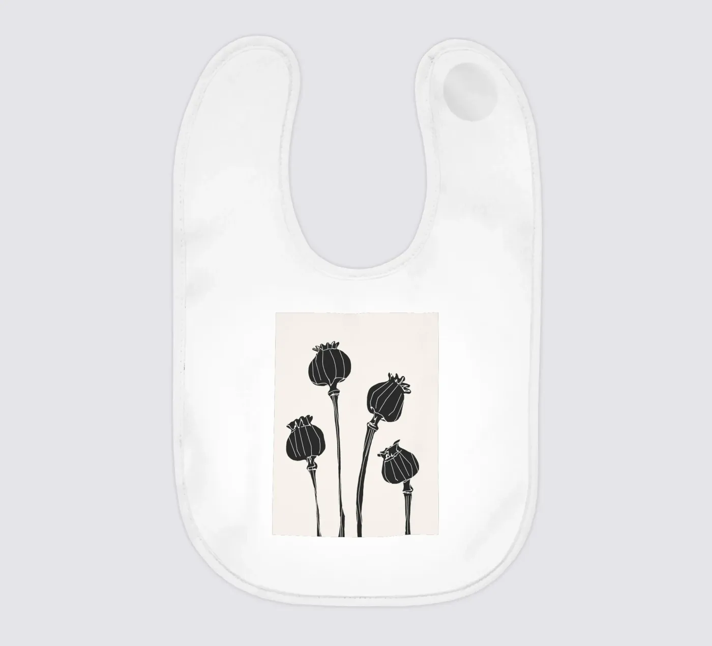 Quiet Stems baby bib by LeaDArt