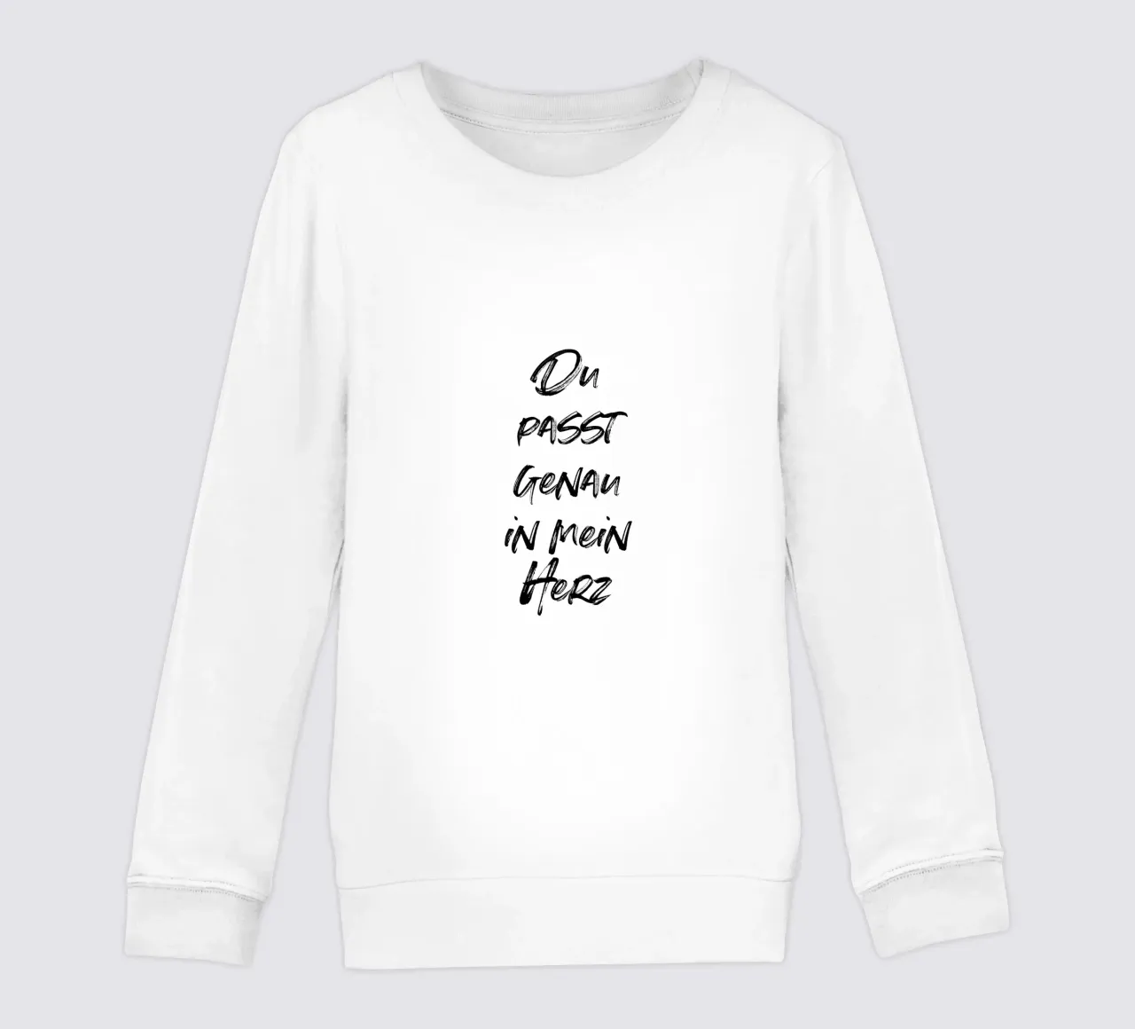 Du passt genau in mein Herz. | minimalistic design felpa bambino da just typo