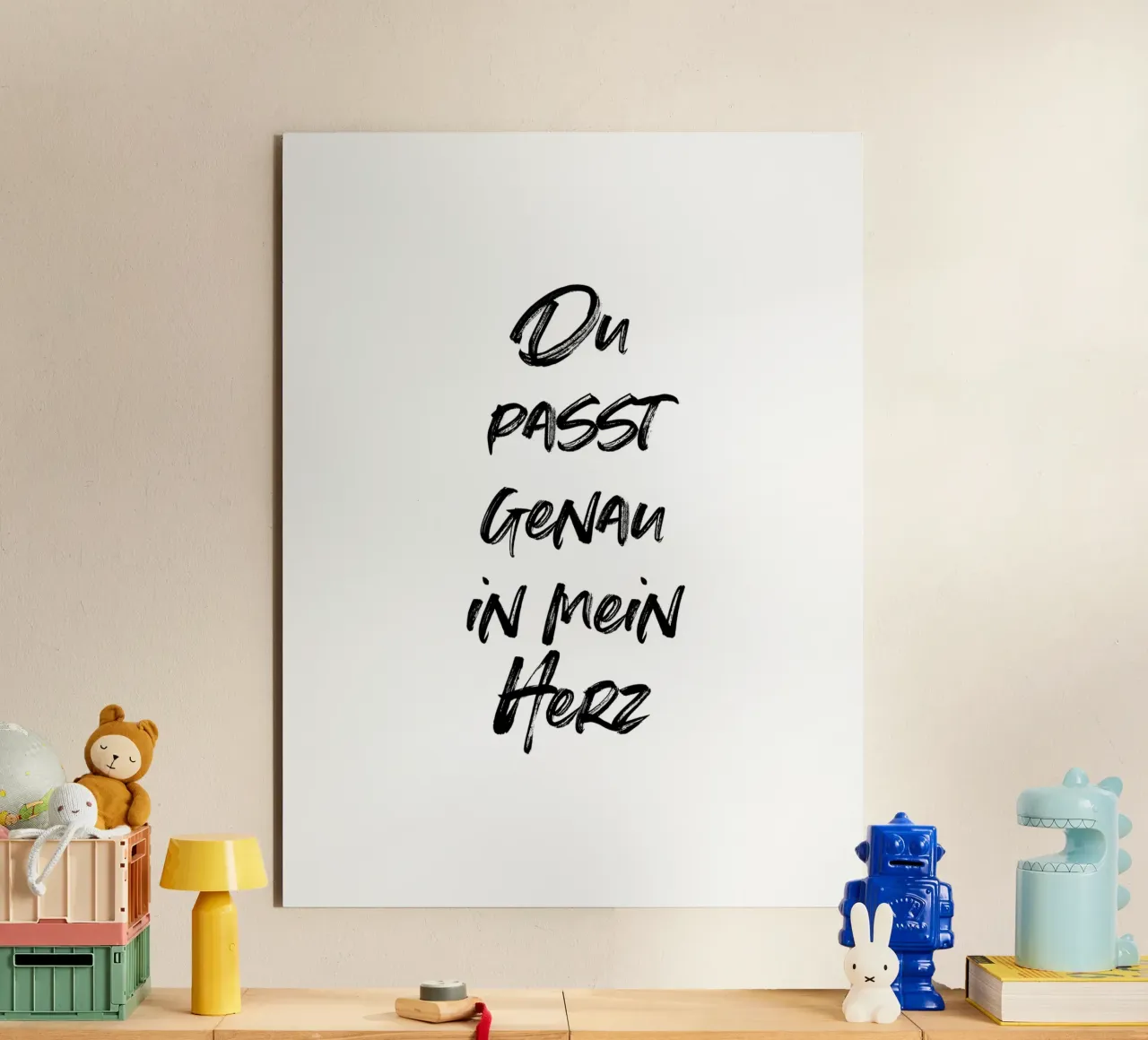 Du passt genau in mein Herz. | minimalistic design alluminio dibond da just typo