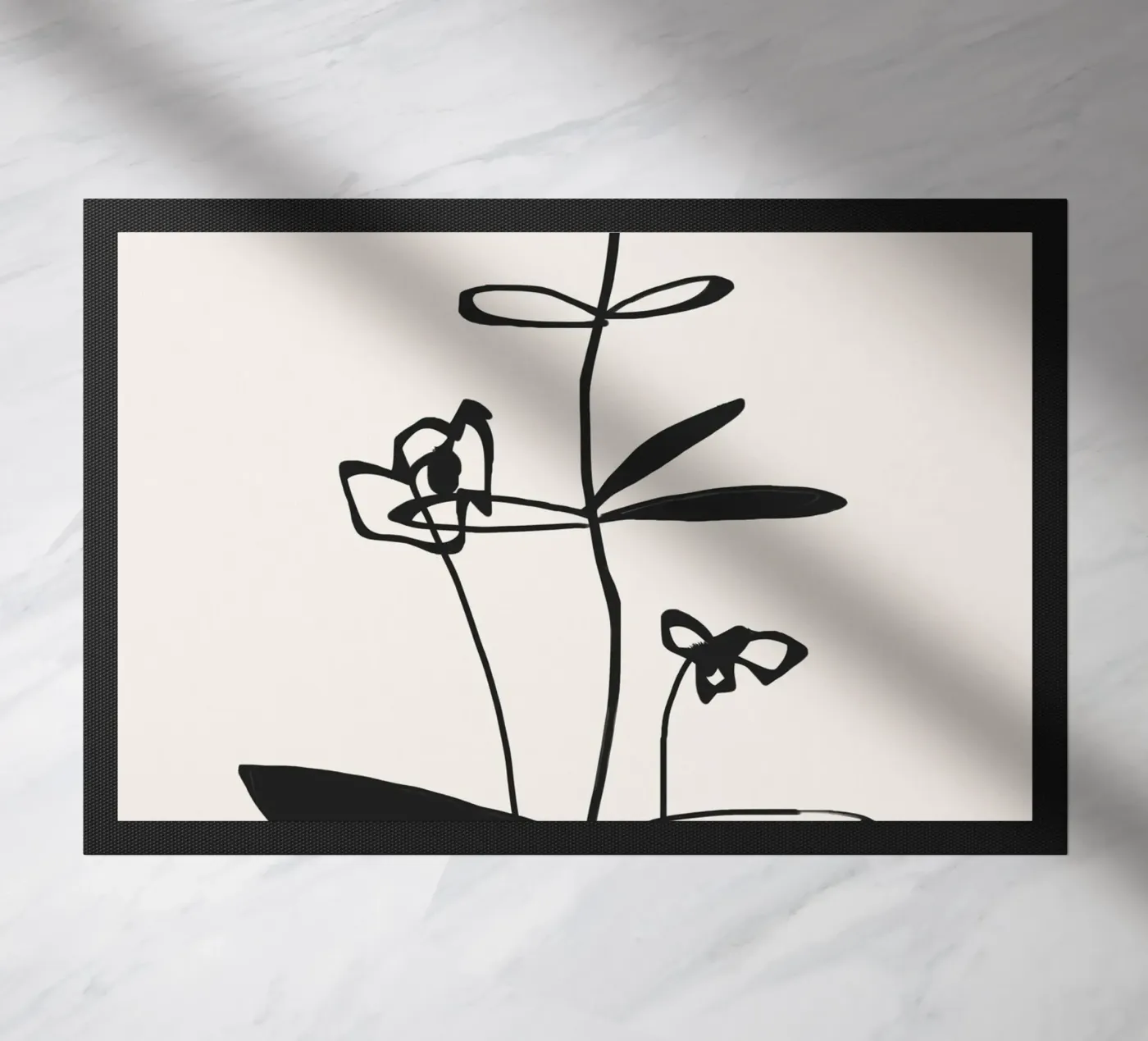 Line Bloom doormat by LeaDArt