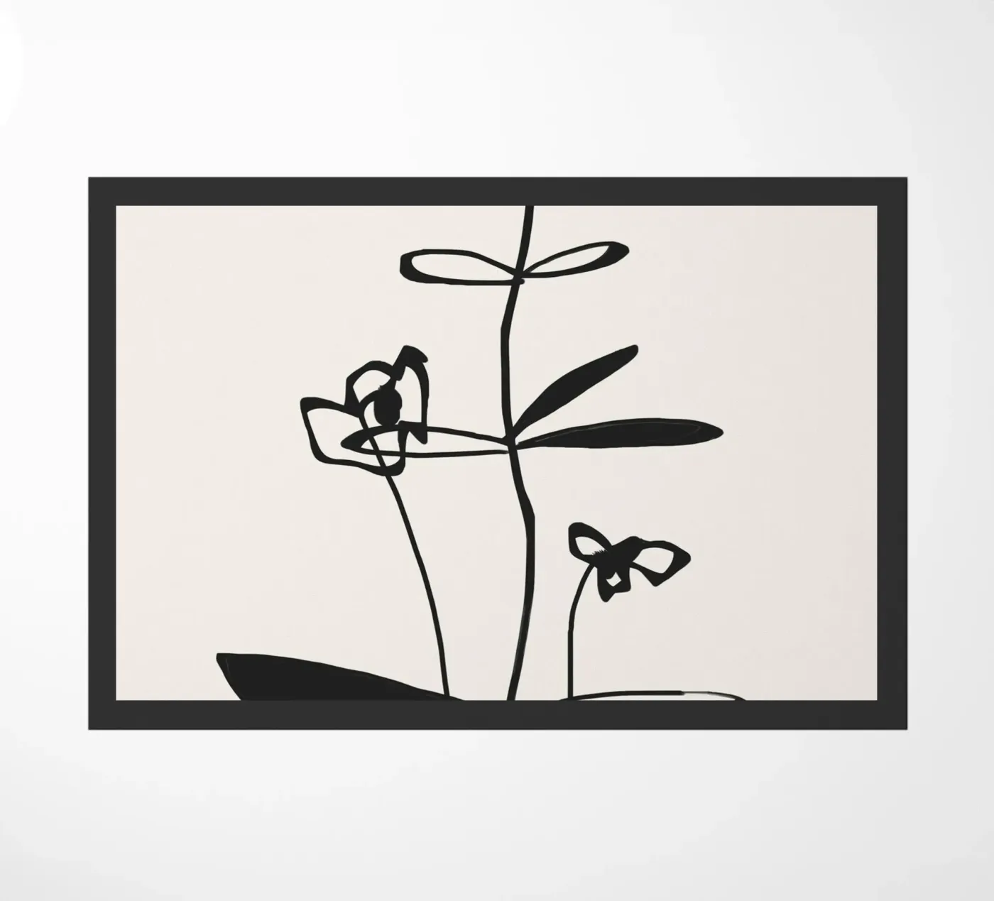 Line Bloom doormat by LeaDArt