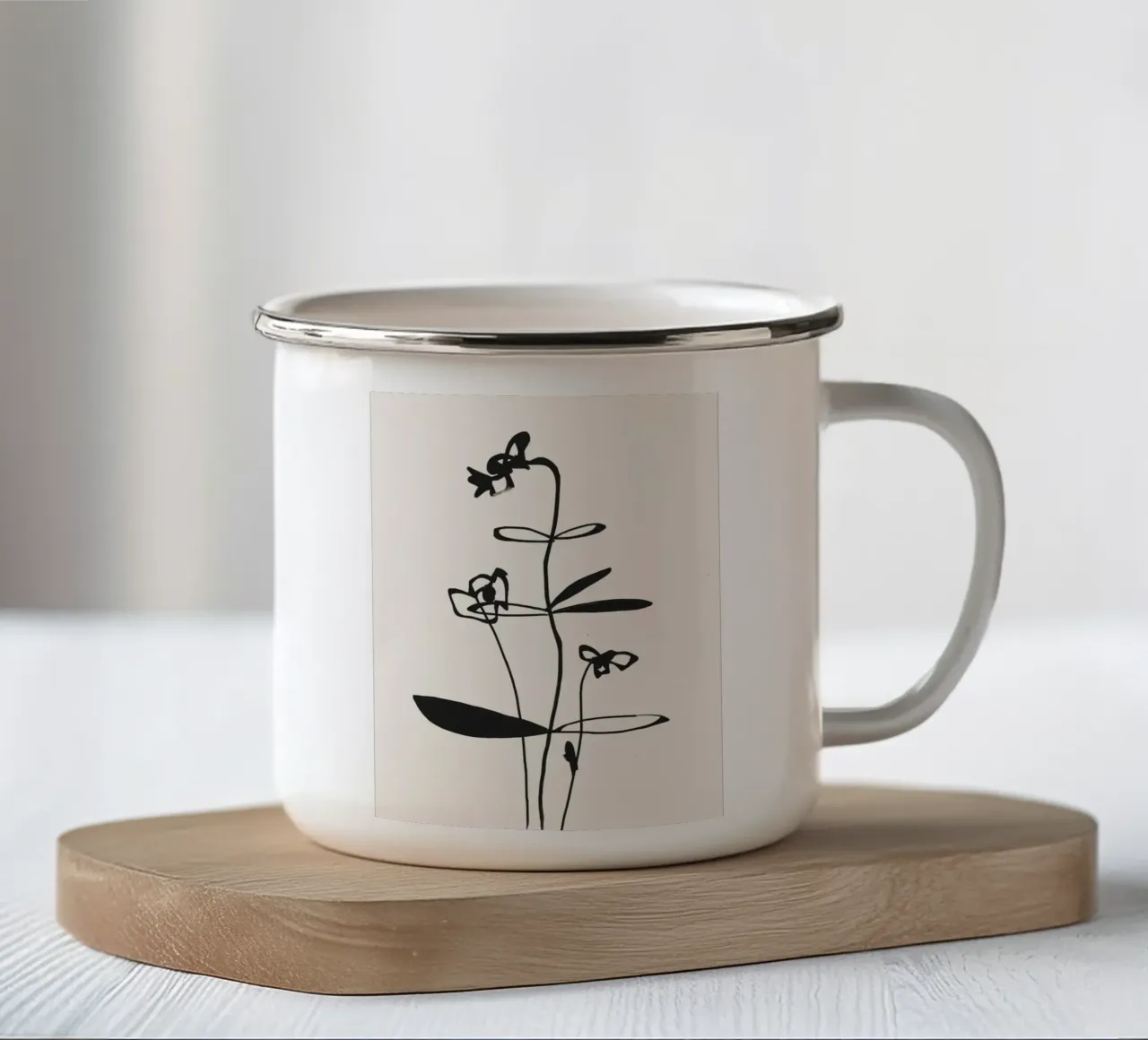 Linea Bloom tazza in smalto da LeaDArt