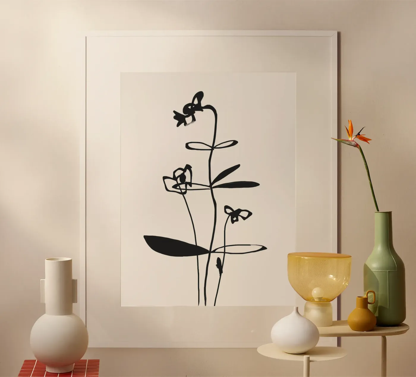 Lijn Bloom poster van LeaDArt