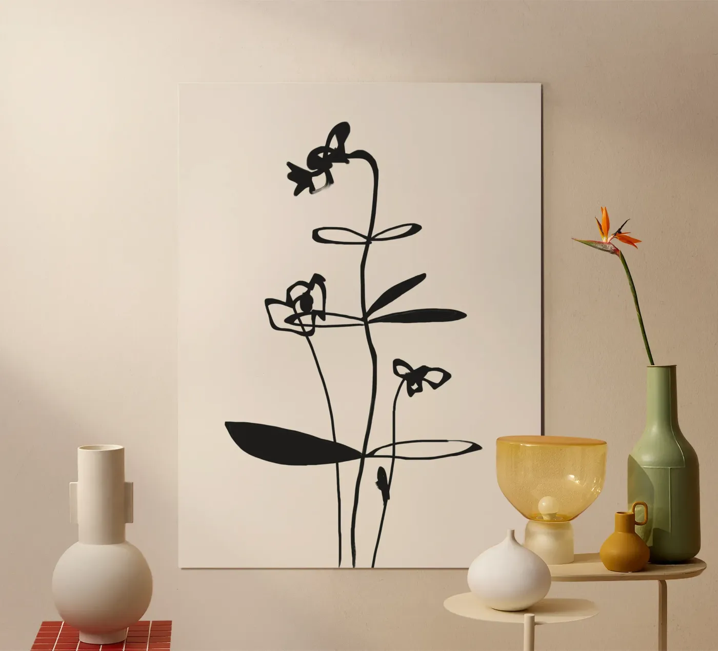 Lijn Bloom poster van LeaDArt