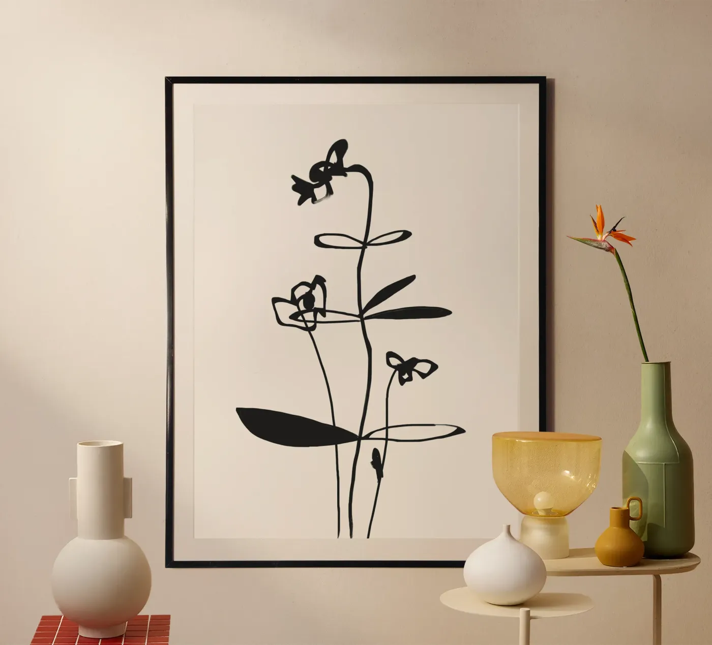 Lijn Bloom poster van LeaDArt