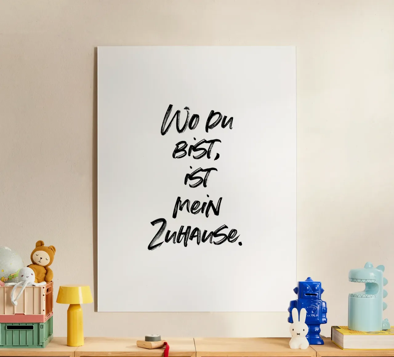 Wo du bist, ist mein Zuhause. | minimalistic design metacrilato de just typo