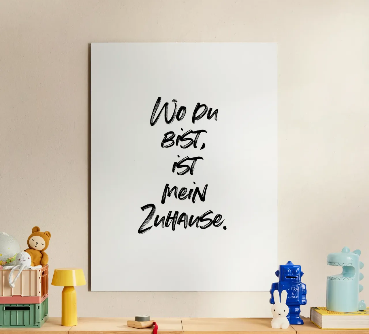 Wo du bist, ist mein Zuhause. | minimalistic design alluminio dibond da just typo