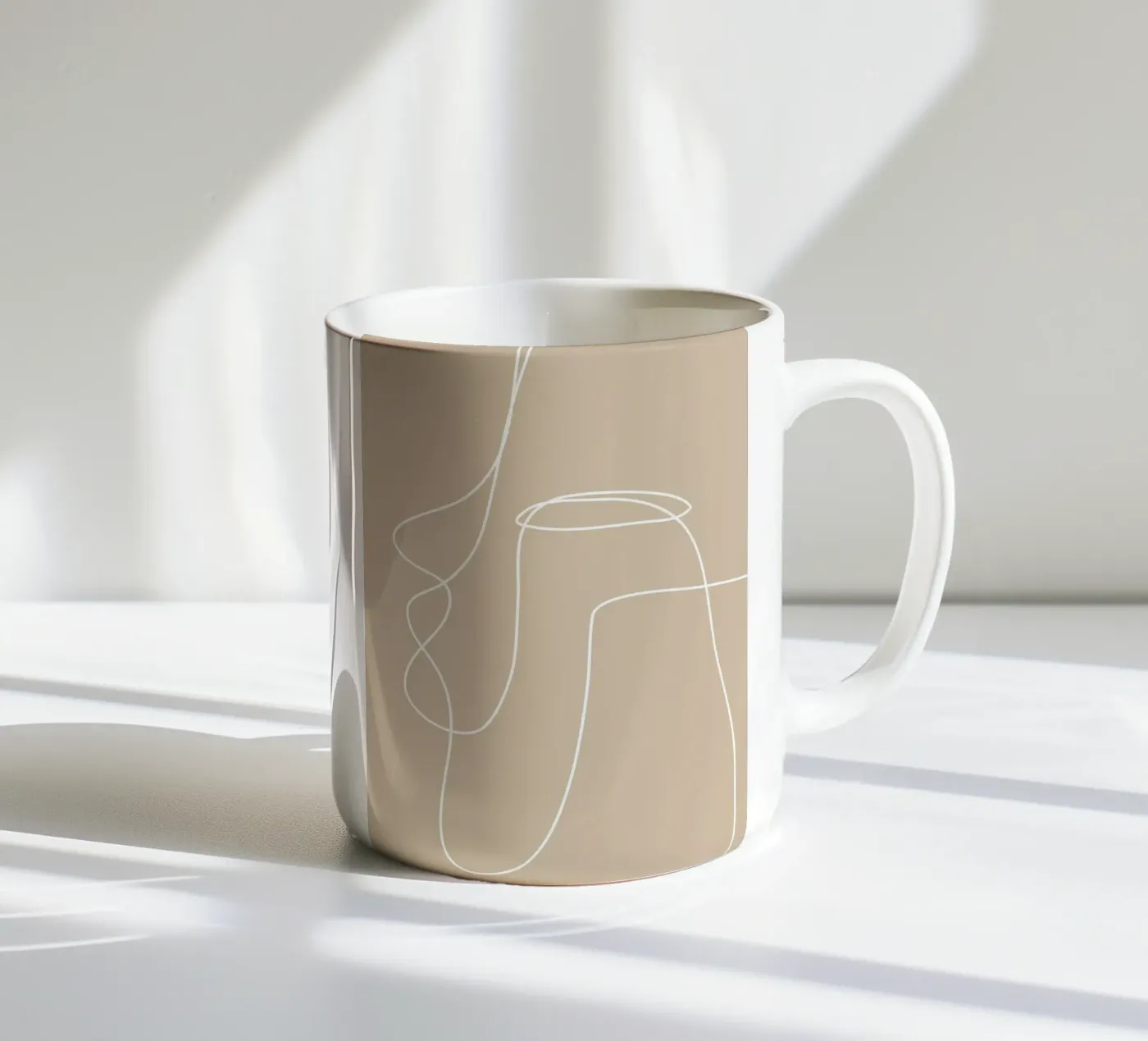 Single Line ceramic mug by LeaDArt