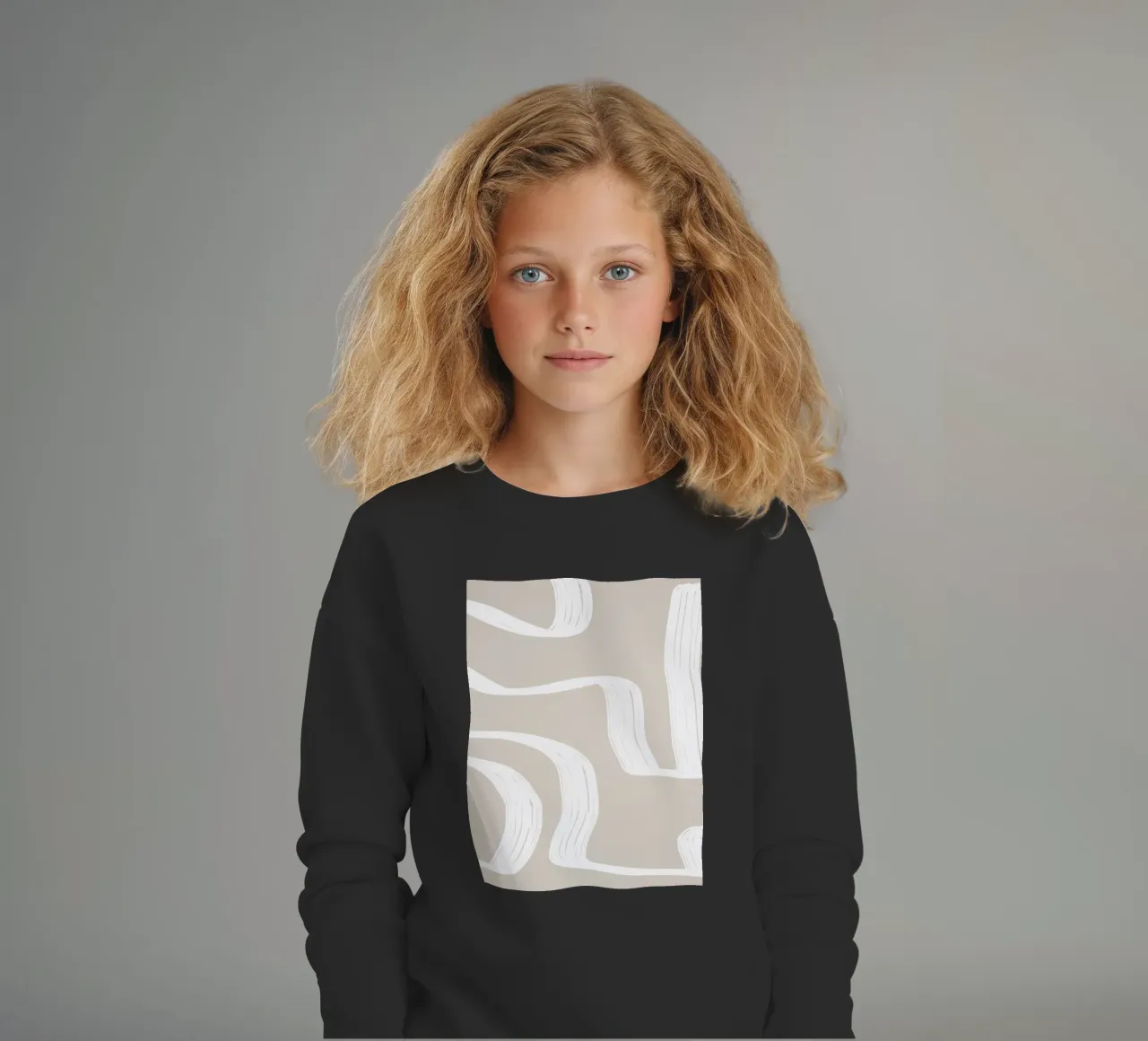 Curve bianche felpa bambino da LeaDArt