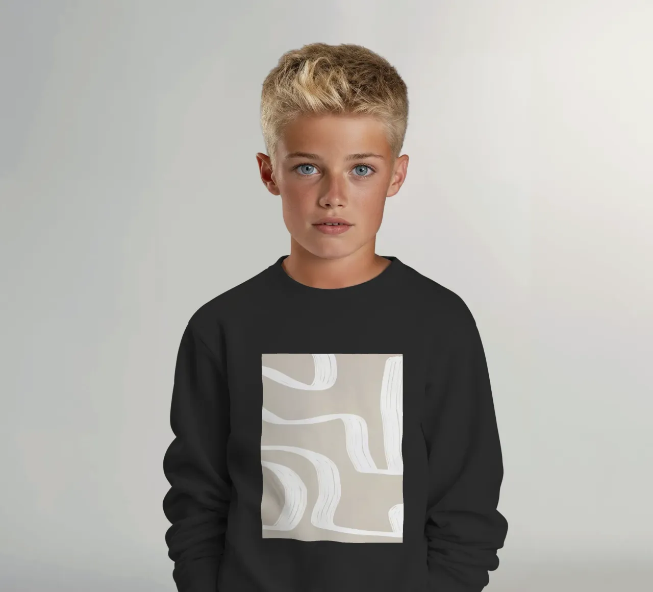 Curve bianche felpa bambino da LeaDArt