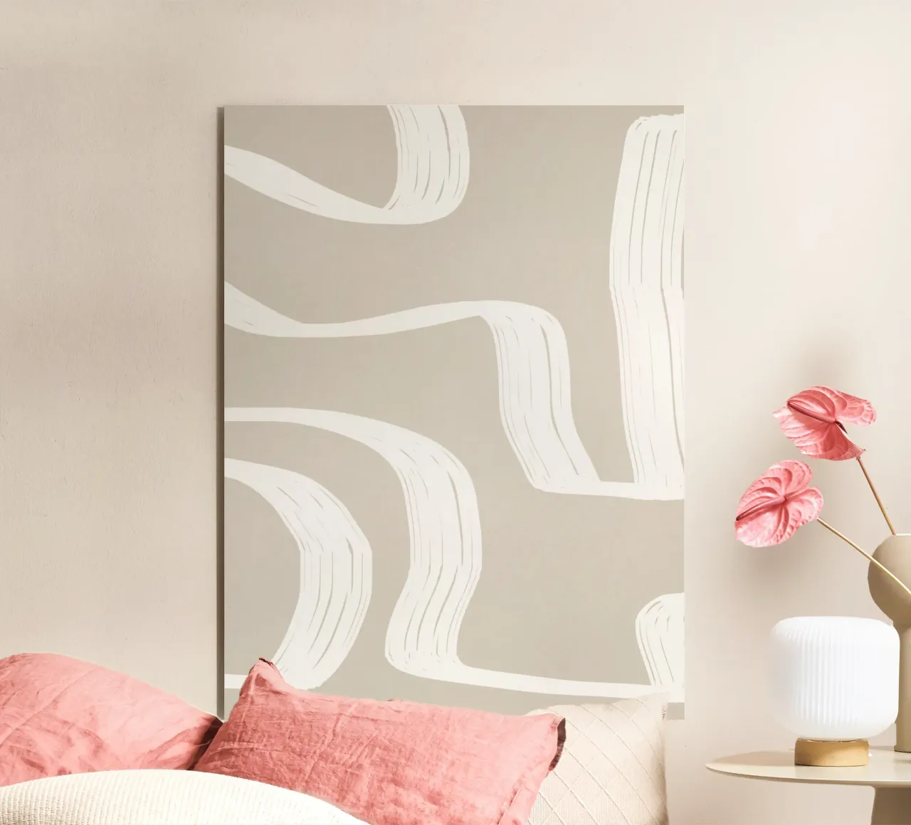 Curve bianche alluminio dibond da LeaDArt